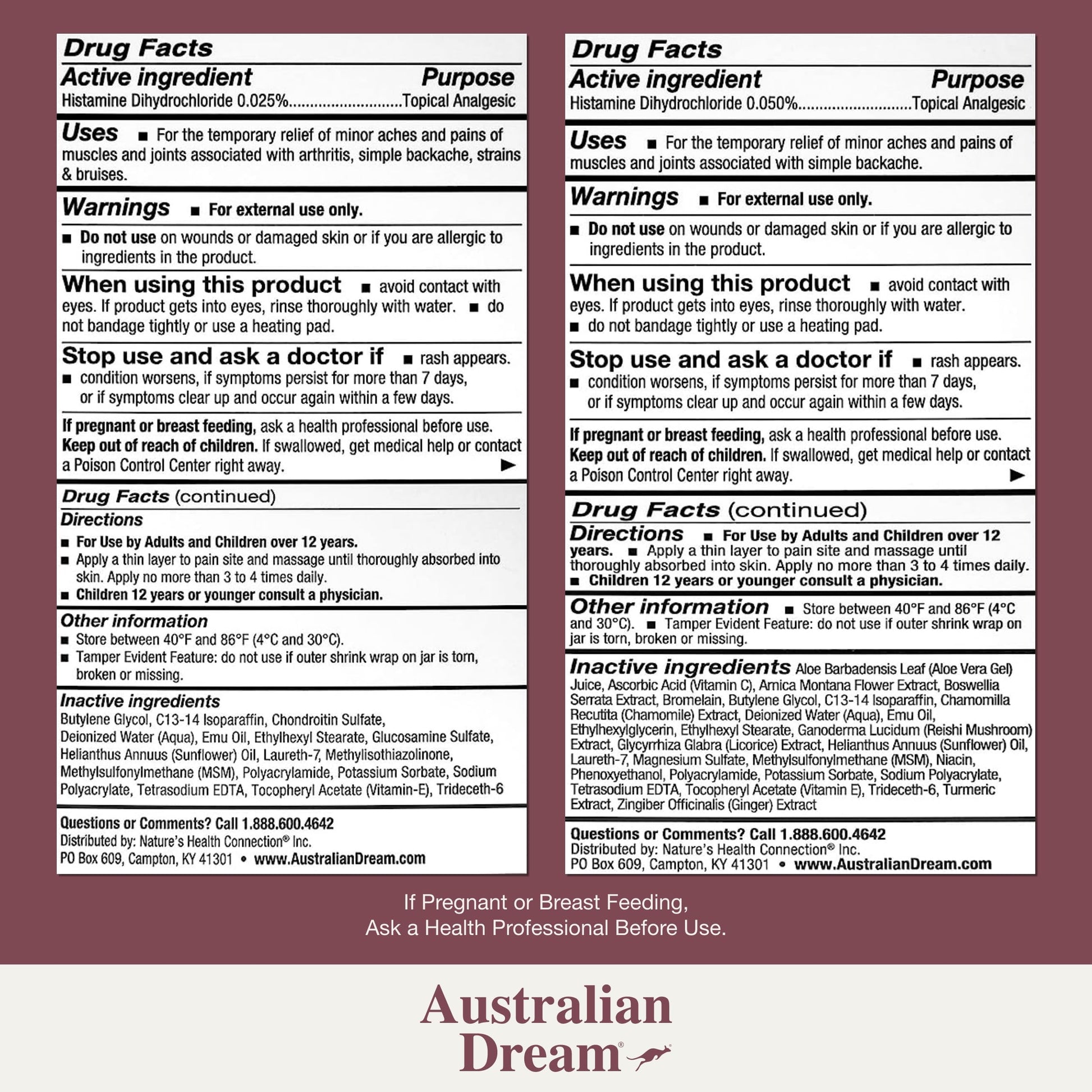 Australian Dream Arthritis Pain Relief Cream & Back Pain Cream - Soothing, Non-Greasy Pain Relief Creams - Topical Arthritis Pain Relief Good for Muscle Aches, Joint Pain, or Back Pain - 4 oz Bundle Australian Dream uk supplements
