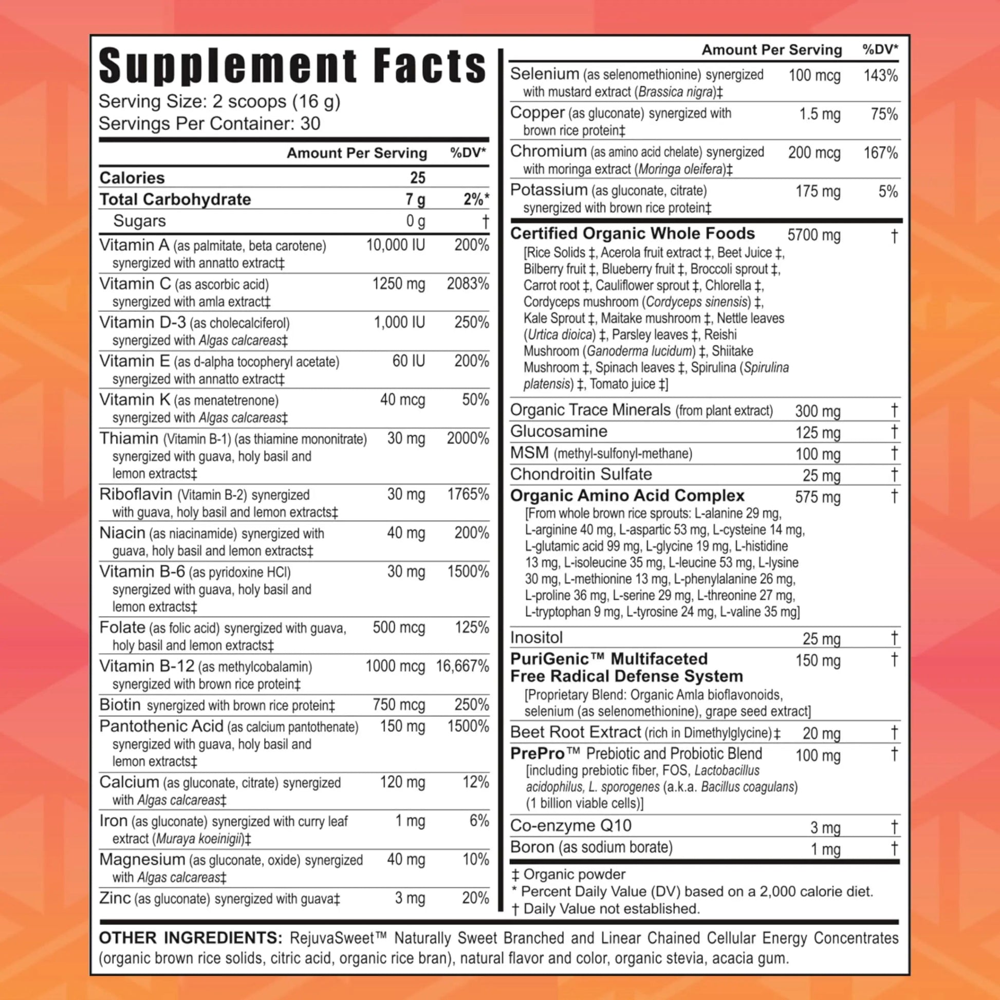 Youngevity Beyond Tangy Tangerine 2.0 Citrus Peach Ultimate Multi-Vitamin & Mineral Complex - Made with Natural & Whole Foods | 8,000 ORAC | 2 Canisters Youngevity uk supplements