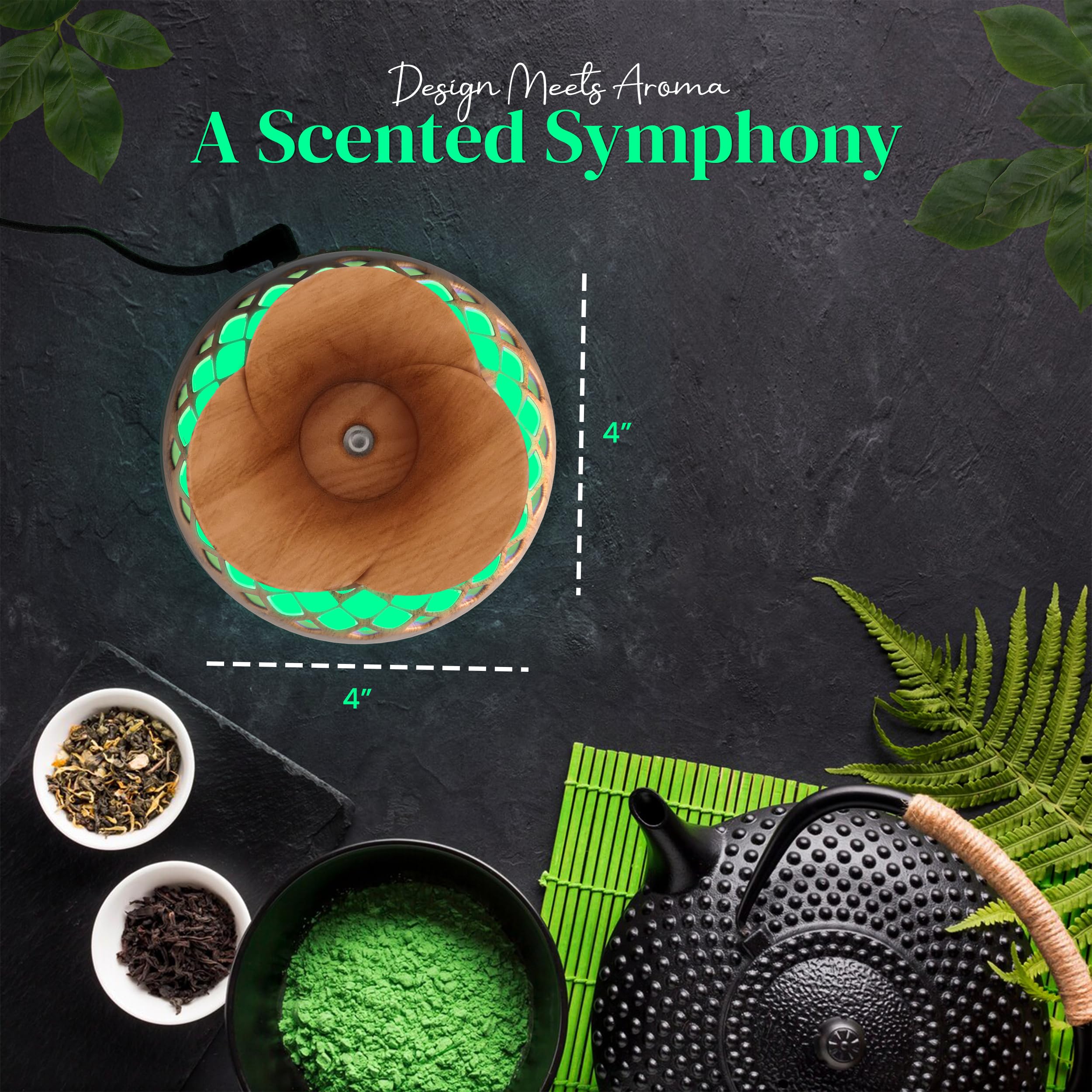 Aroma Diffuser for Essential Oils, Ultrasonic Aromatherapy Flower Oil Diffuser, Modern Cool Mist Renewgoo uk supplements