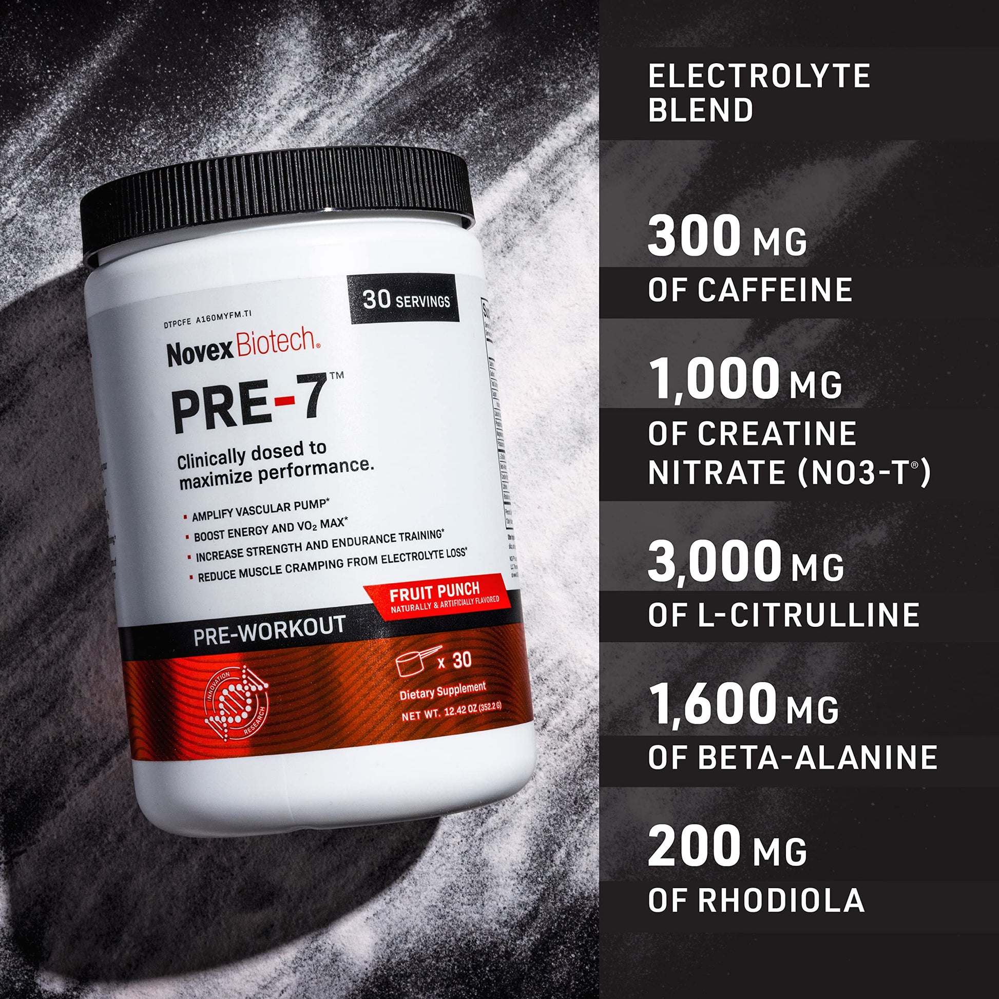 Novex Biotech PRE-7 Pre-Workout Powder – Best preworkout for Men - Boost Energy Novex Biotech uk supplements
