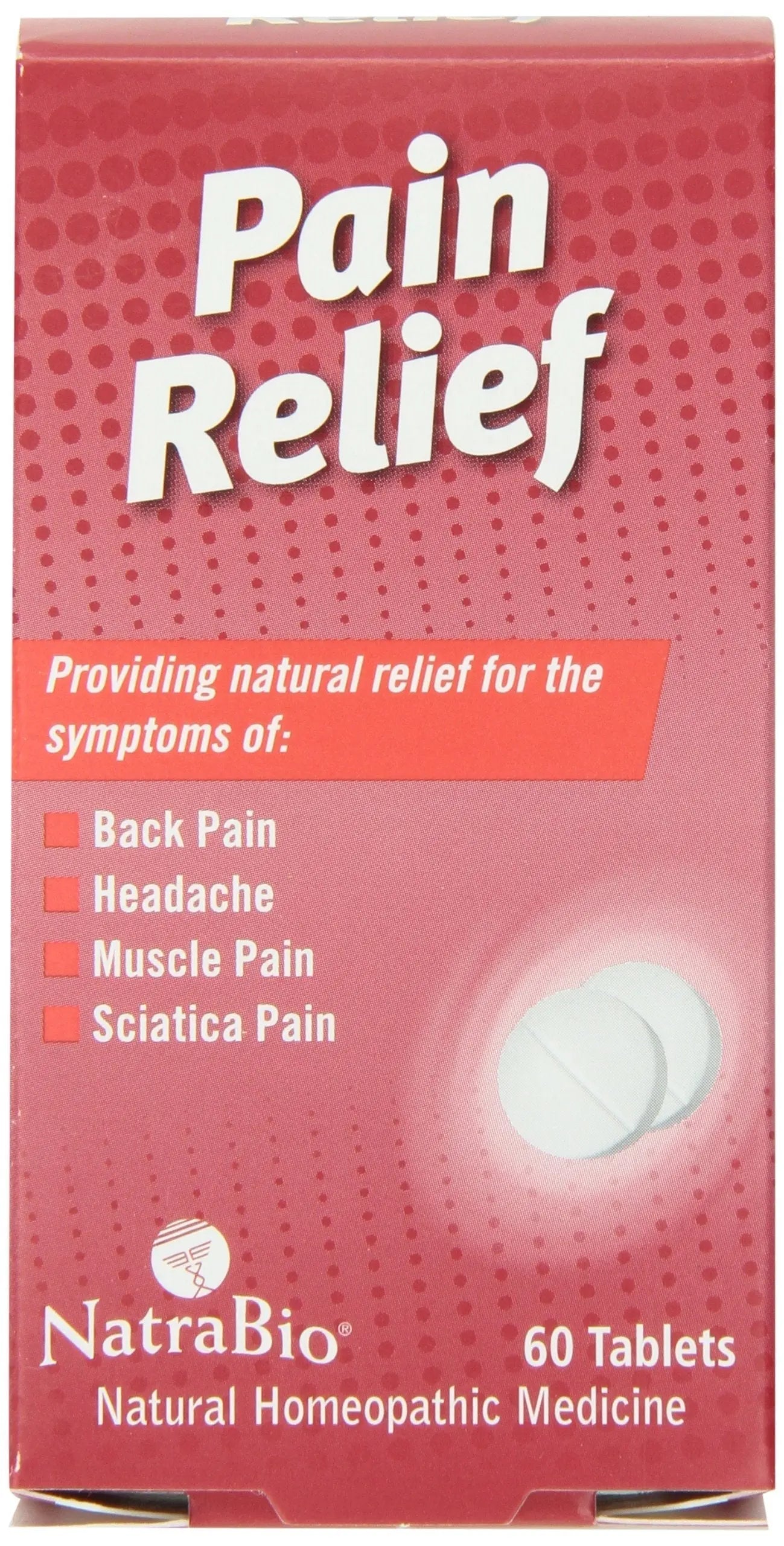 Natrabio Pain Relief Tablets, 60 Count NatraBio uk supplements