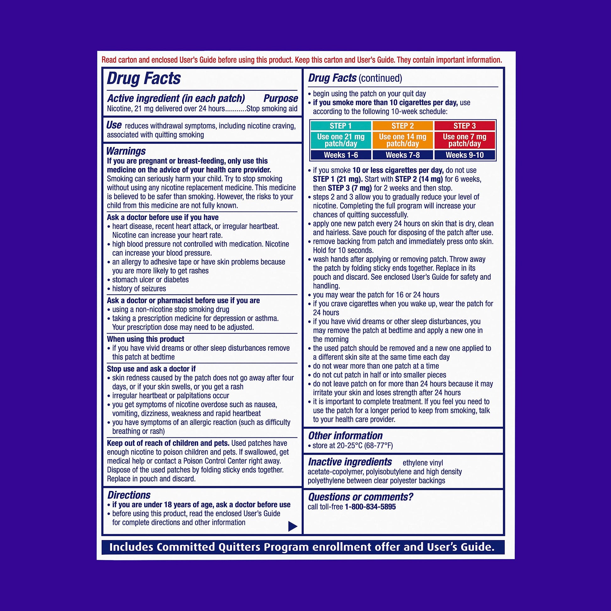 NicoDerm CQ Step 1 Nicotine Patches to Quit Smoking, 21mg, Stop Smoking NicoDerm uk supplements