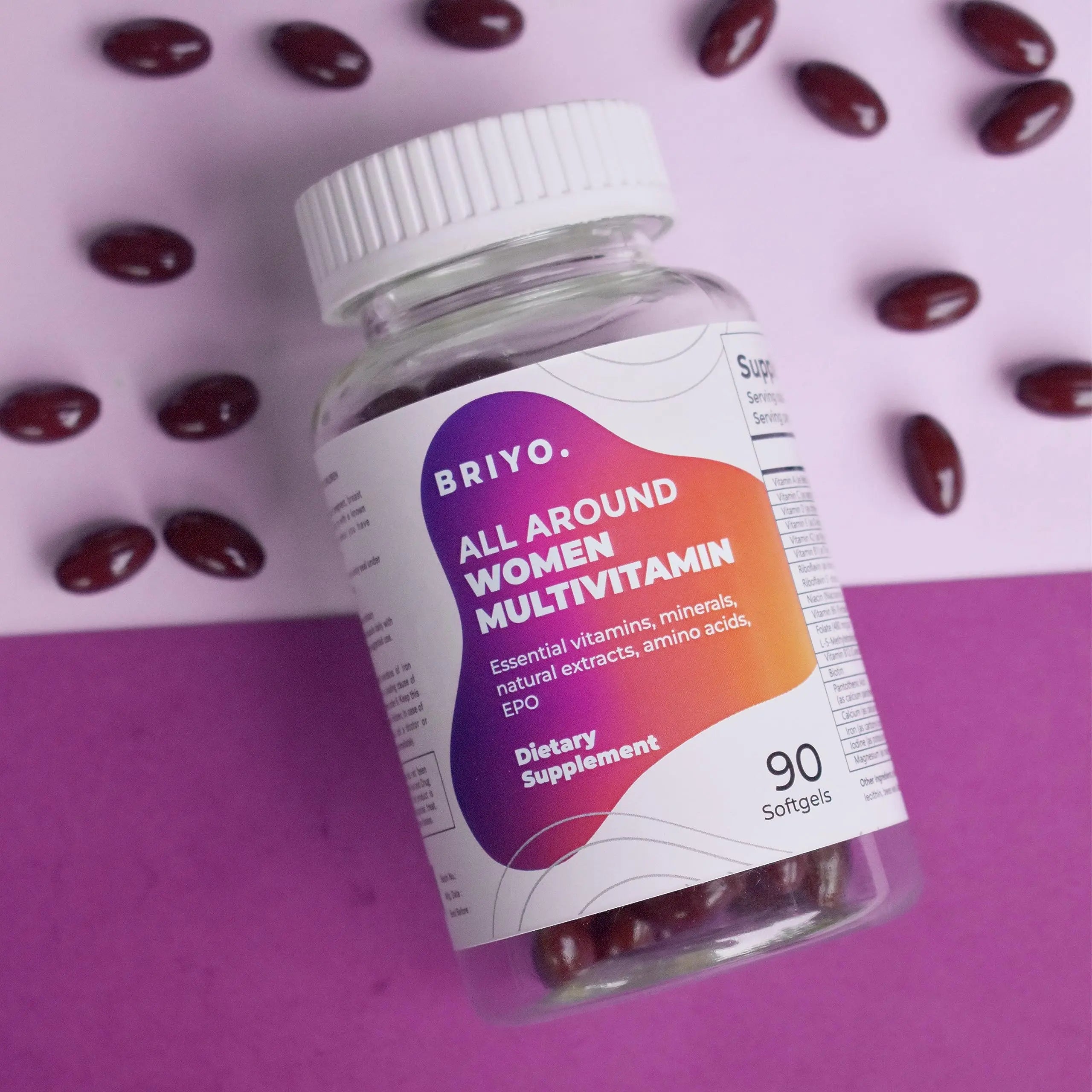 Briyosis All Around Women - 38 nutrients (Essential Vitamins, Minerals, Natural extracts, Amino acids, Primrose Oil) - 90 Capsules Briyosis uk supplements