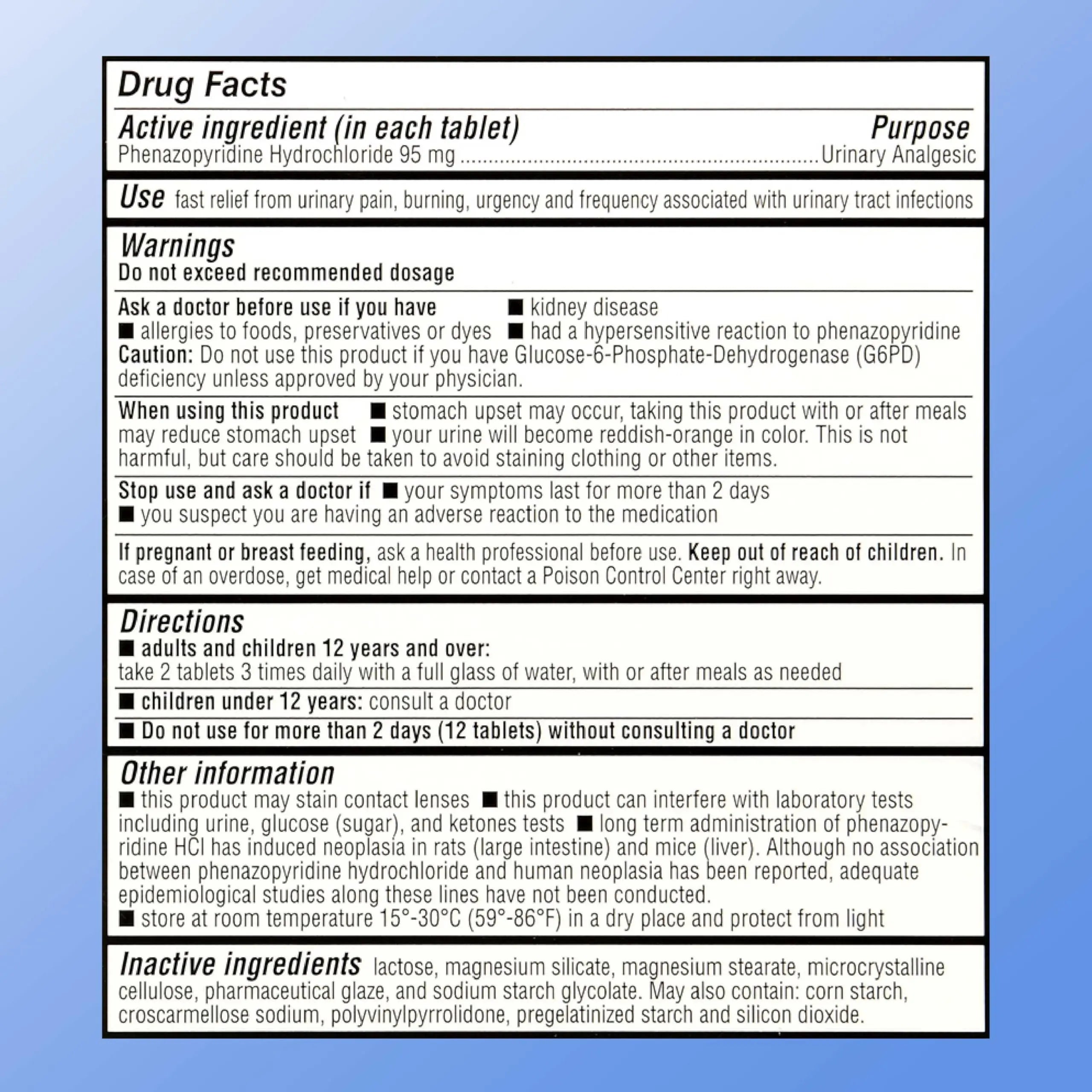 Quality Choice Fast Acting Urinary Pain Relief, Phenazopyridine Hydrochloride 95mg, Relieves UTI Pain, Burning, Frequent Urination, Bladder Discomfort, Urgency. One 30 Tablet Box (30 Total Tablets) Quality Choice uk supplements