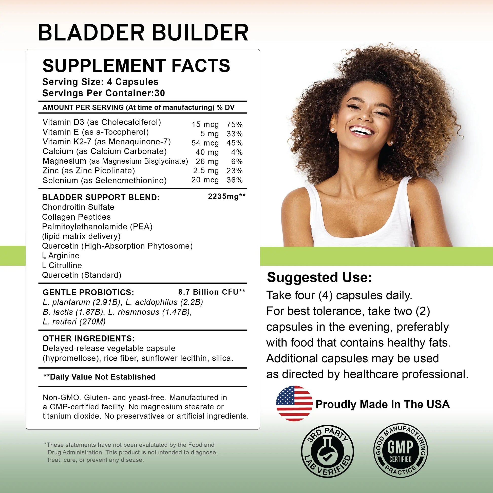 BLADDER BUILDER - Bladder Health Supplement for Bladder Support & Bladder Discomfort – Supports Bladder Lining – 120 Capsules – Made in USA** BLADDER BUILDER uk supplements