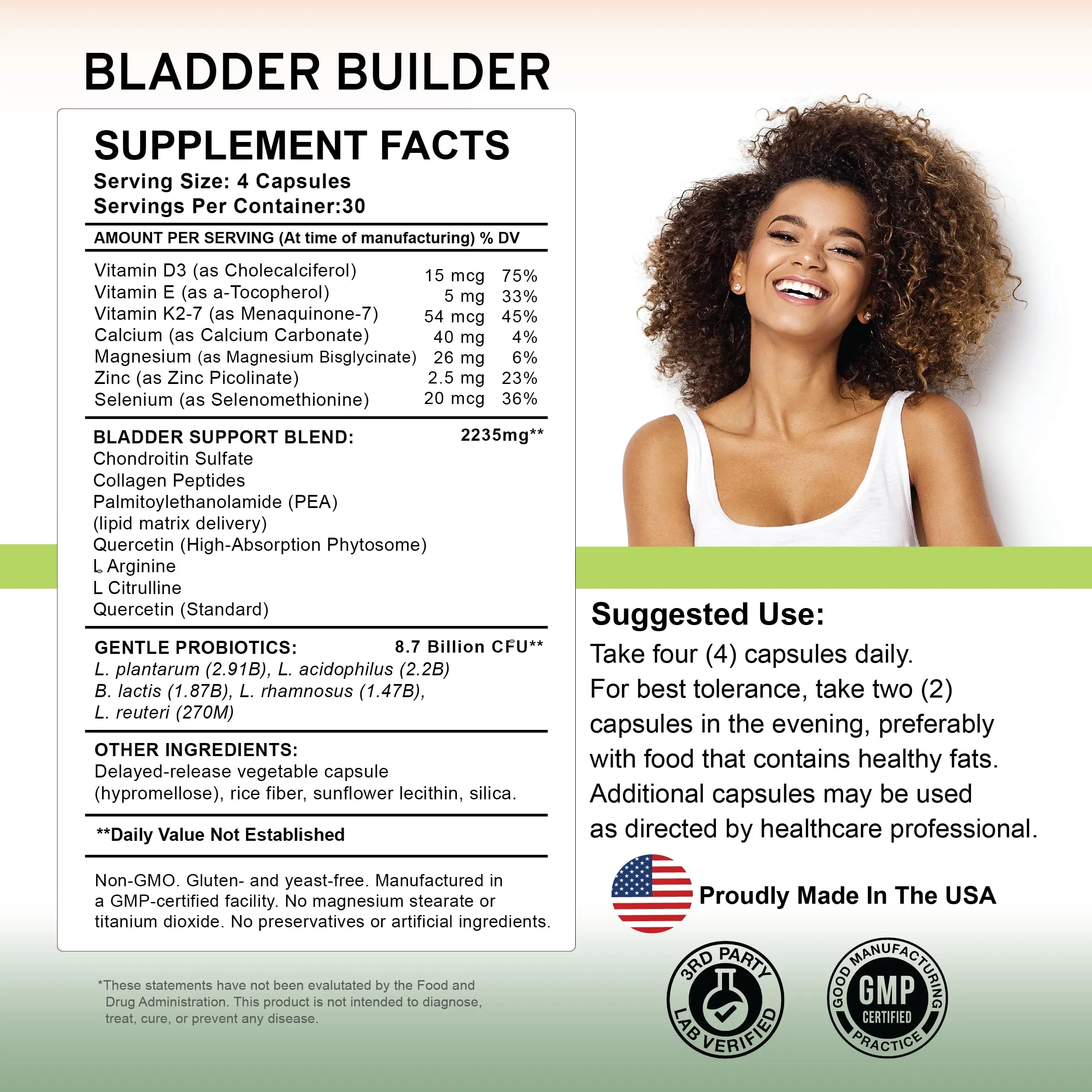 BLADDER BUILDER - Bladder Health Supplement for Bladder Support & Bladder Discomfort – Supports Bladder Lining – 120 Capsules – Made in USA** BLADDER BUILDER uk supplements