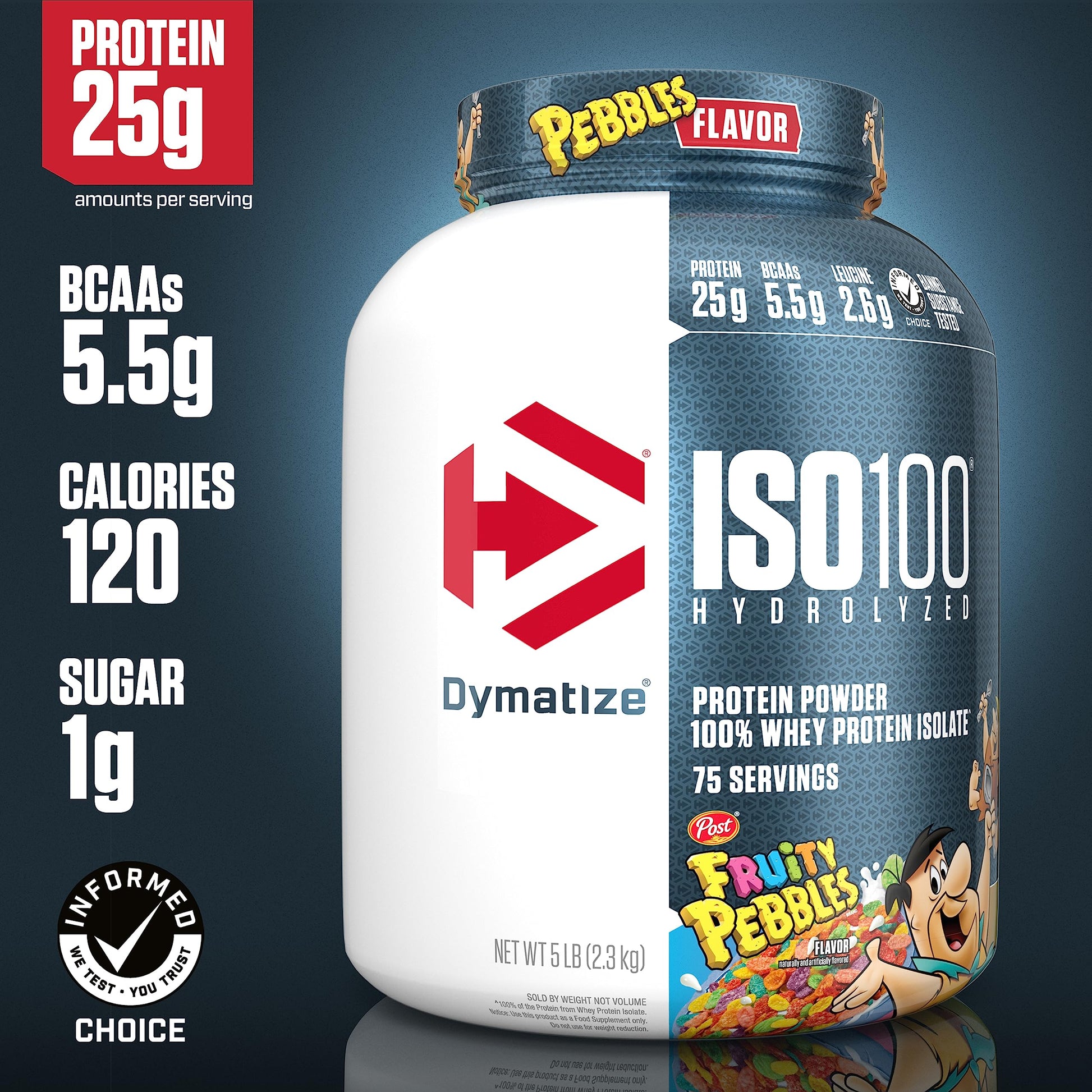 Dymatize ISO100 Hydrolyzed Protein Powder, 100% Whey Isolate, 25g of Protein, 5.5g Dymatize uk supplements