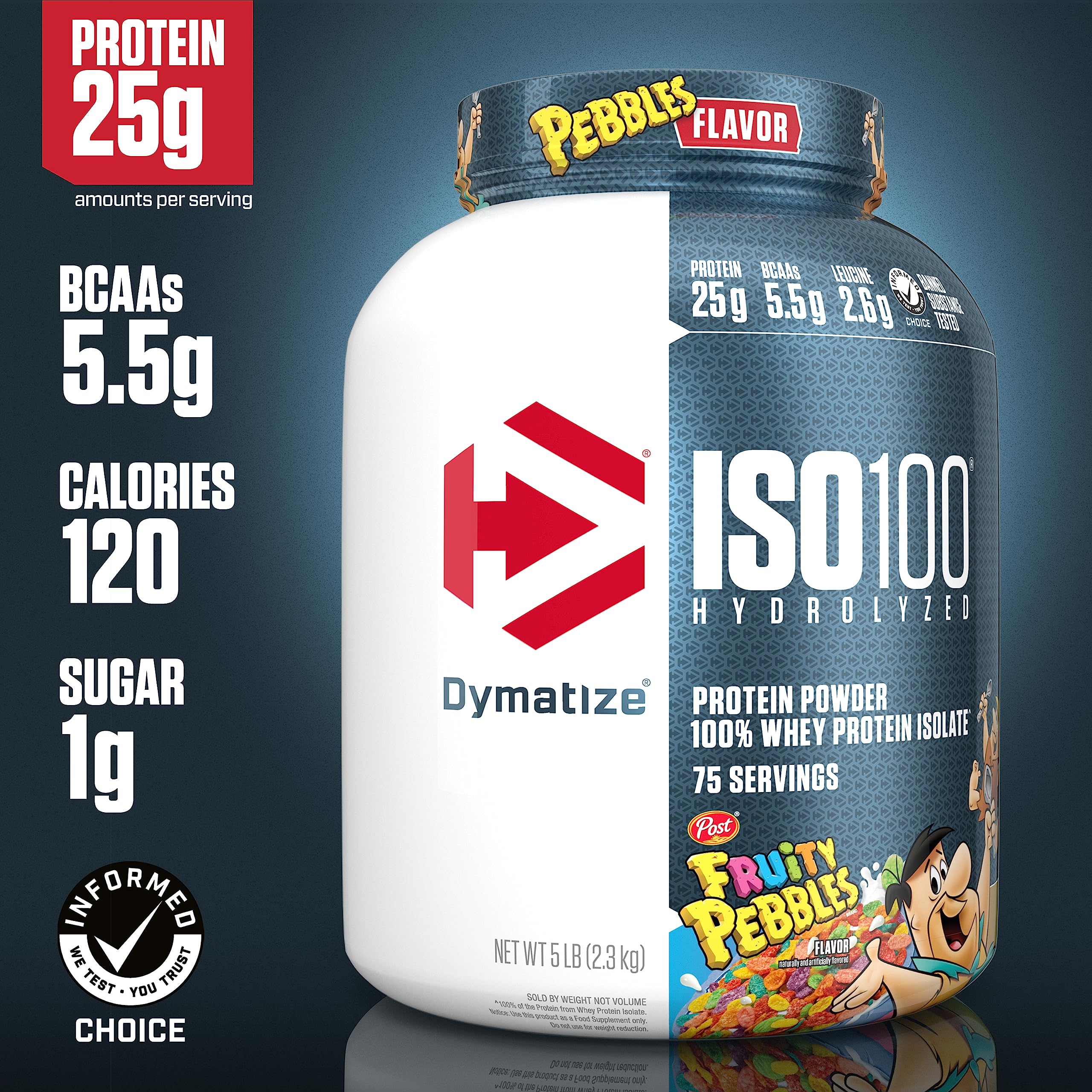 Dymatize ISO100 Hydrolyzed Protein Powder, 100% Whey Isolate, 25g of Protein, 5.5g Dymatize uk supplements