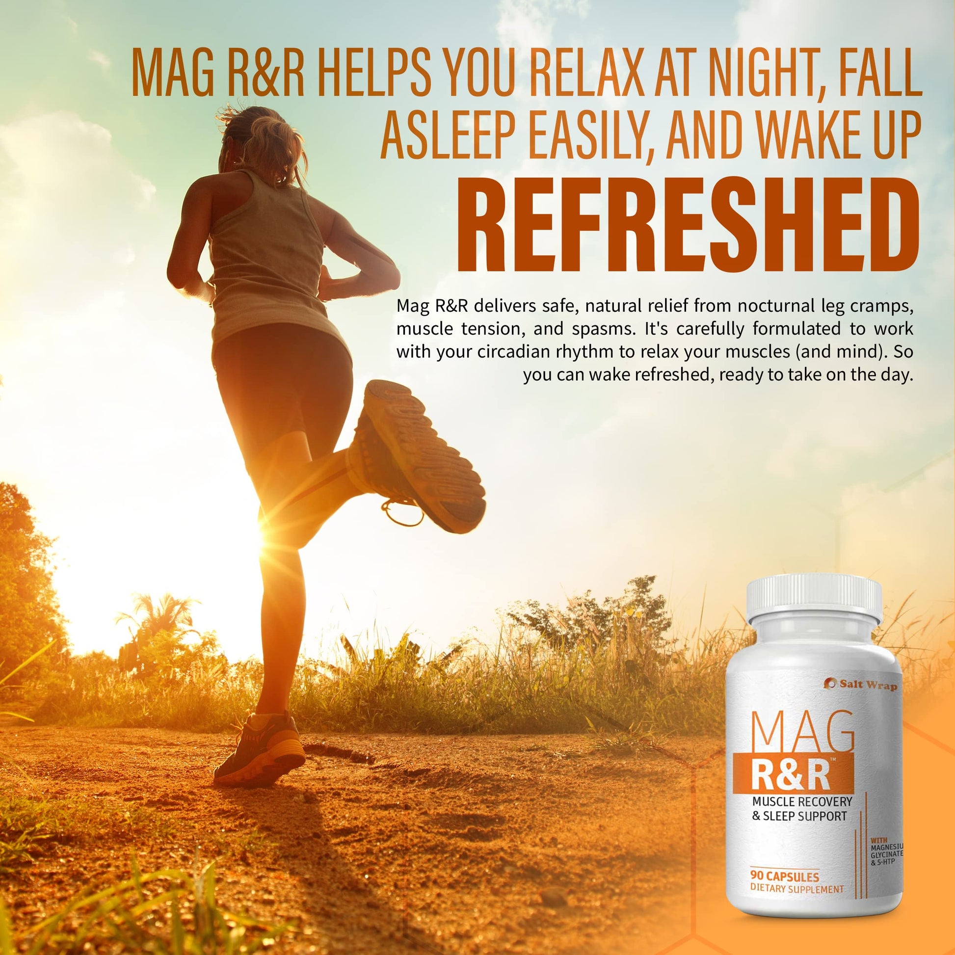 SaltWrap Mag R&R - Nighttime Muscle Cramps Support, Natural Sleep Support for Adults SaltWrap uk supplements