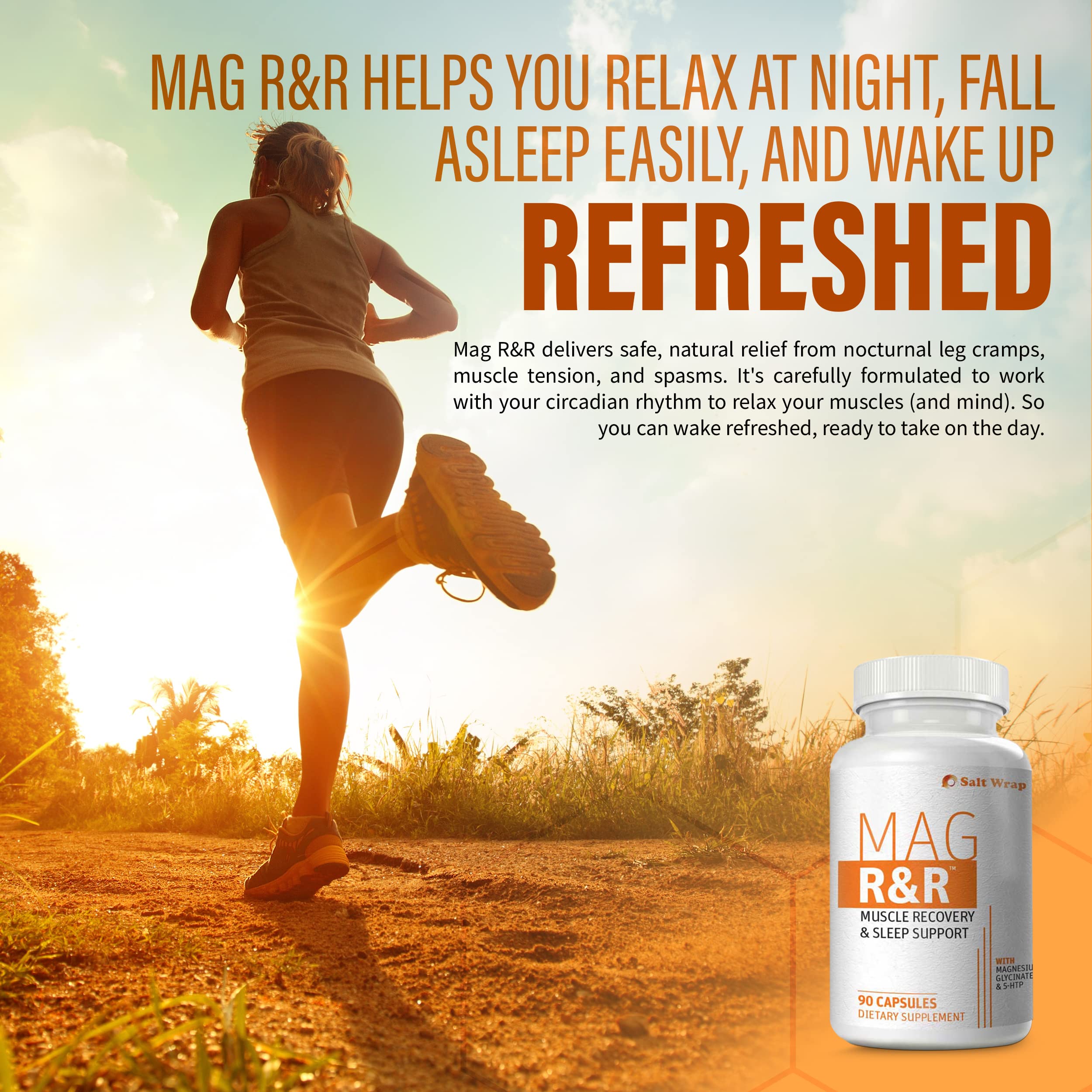 SaltWrap Mag R&R - Nighttime Muscle Cramps Support, Natural Sleep Support for Adults SaltWrap uk supplements