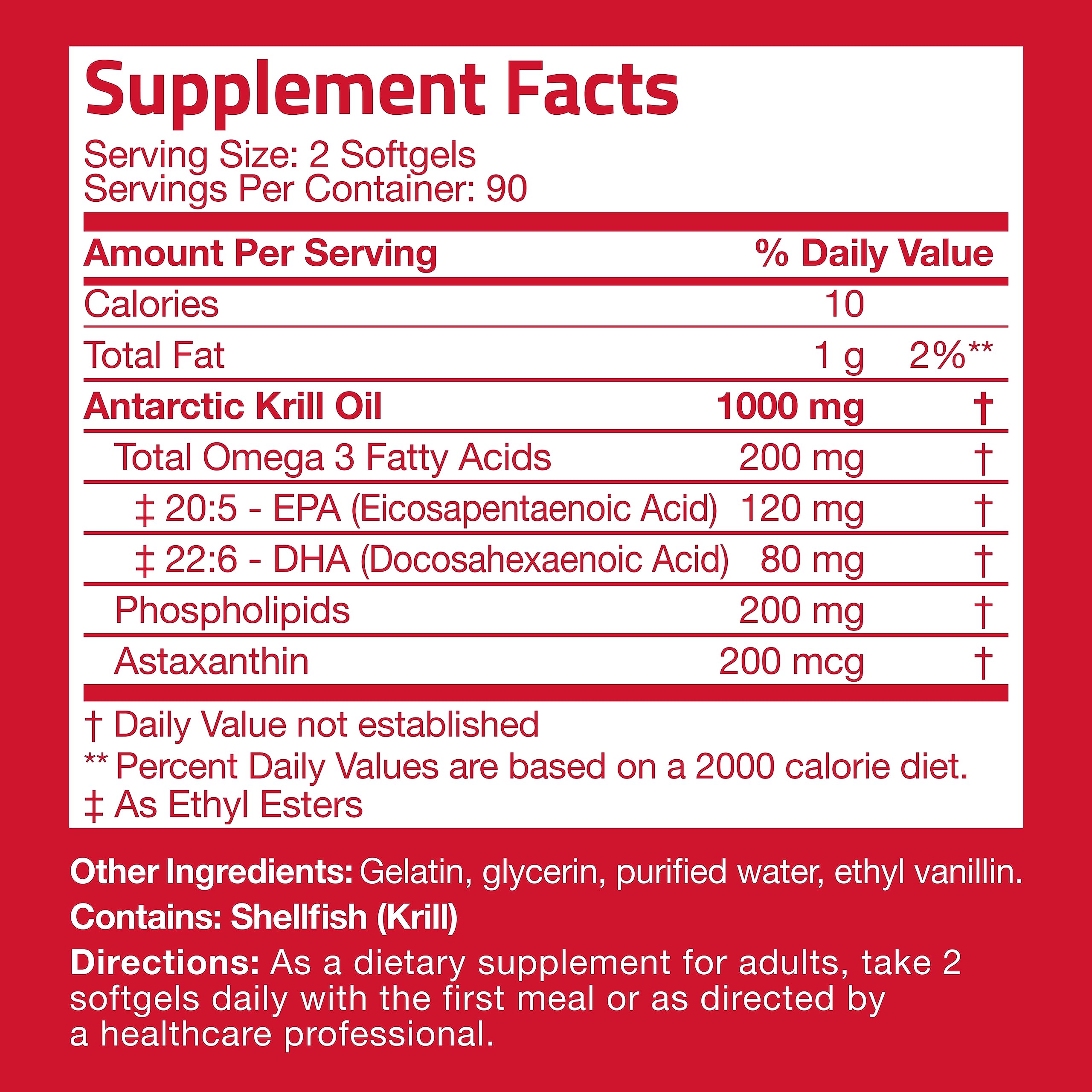 Bronson Antarctic Krill Oil 1000 mg with Omega-3s EPA, DHA, Astaxanthin and Phospholipid Bronson uk supplements