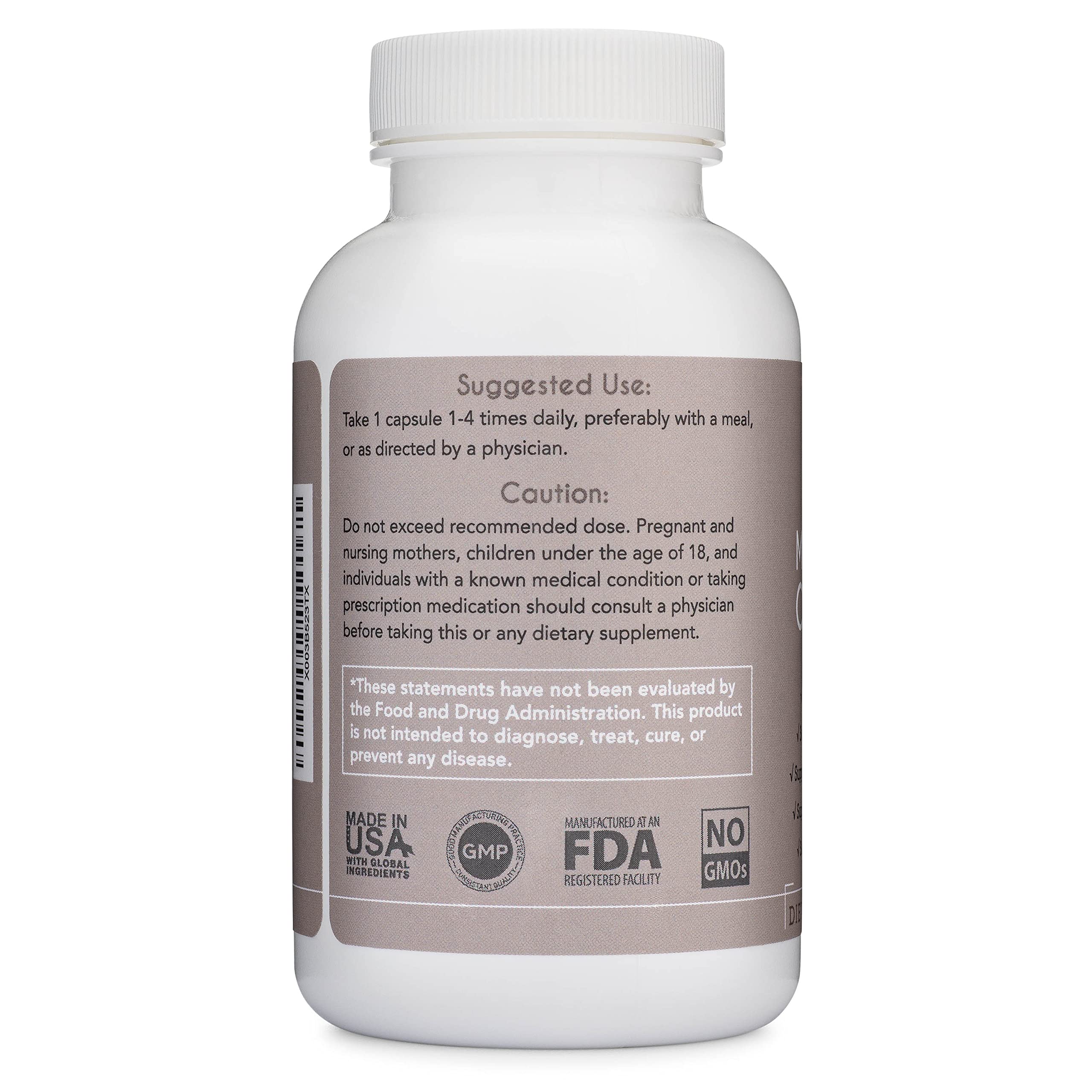 Magnesium Complex - Lifted Naturals Magnesium Supplement w/Bisglycinate, Malate, Taurate - 120 Capsules - Bioavailable Magnesium Formula for Mood, Sleep, Energy Support* Lifted Naturals uk supplements