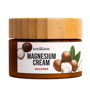 Better Shea Butter Magnesium Cream for Leg Cramps | Relieves Muscle Tension | Night Lotion Safe for Pregnancy, Kids and Babies | Organic and Natural Ingredients | Vegan, Made in USA | (Unscented) Better Shea Butter uk supplements