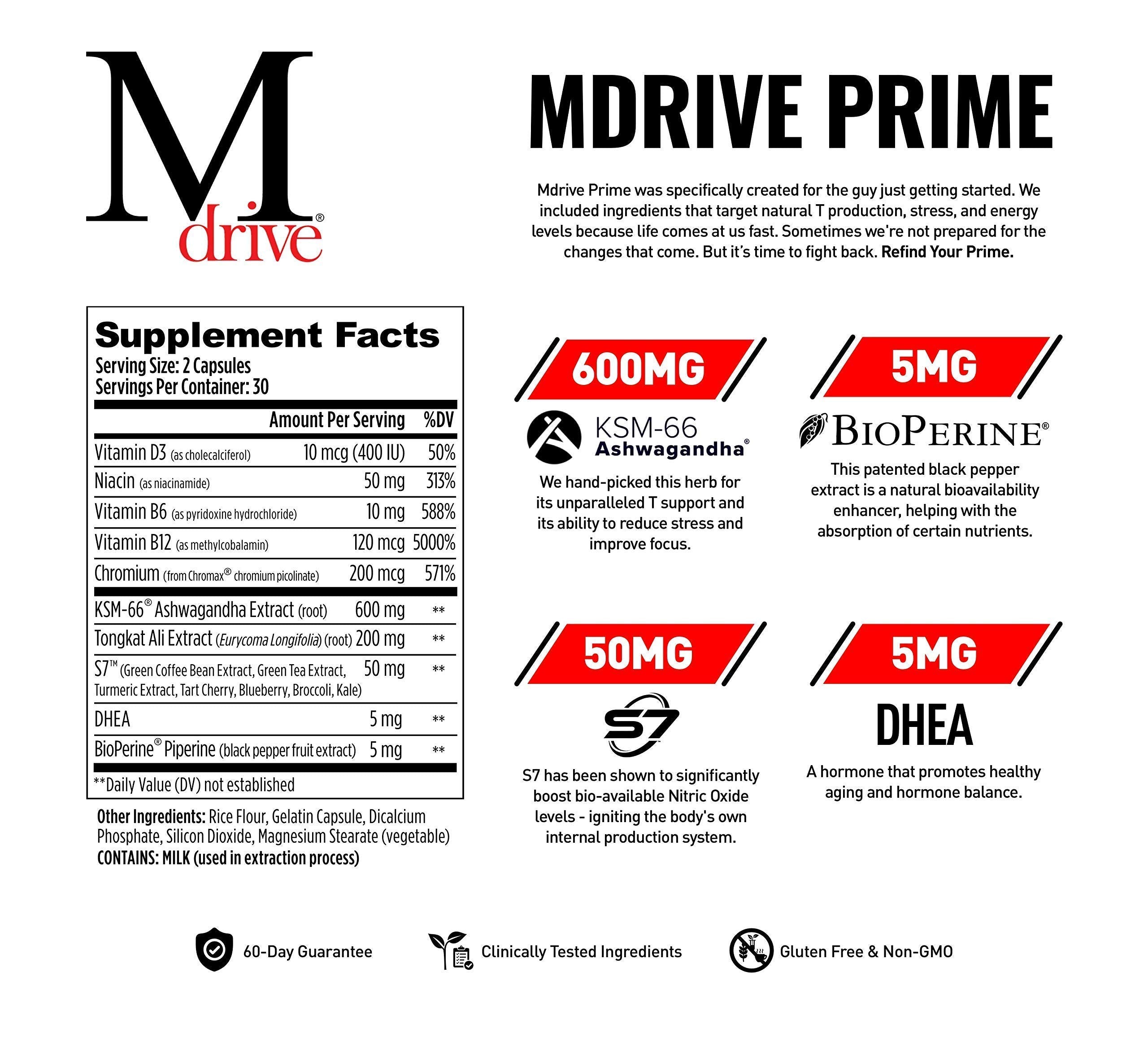 Mdrive Prime Start Supports Energy, Strength, Lean Muscle, Digestion, Immune Health Mdrive uk supplements