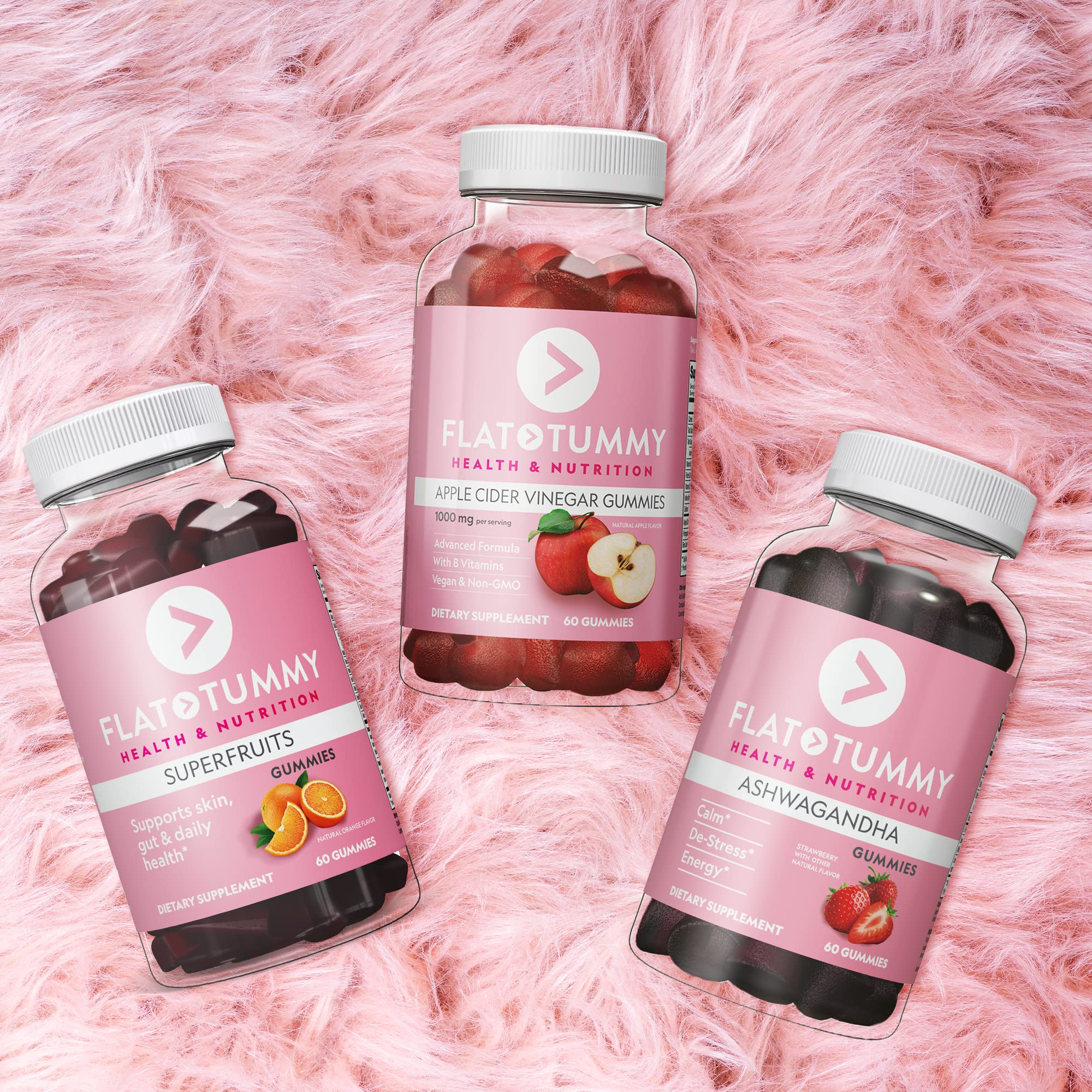 Flat Tummy Gummies Bundle with Apple Cider Vinegar Gummies, Superfruits Gummies Flat Tummy Tea uk supplements