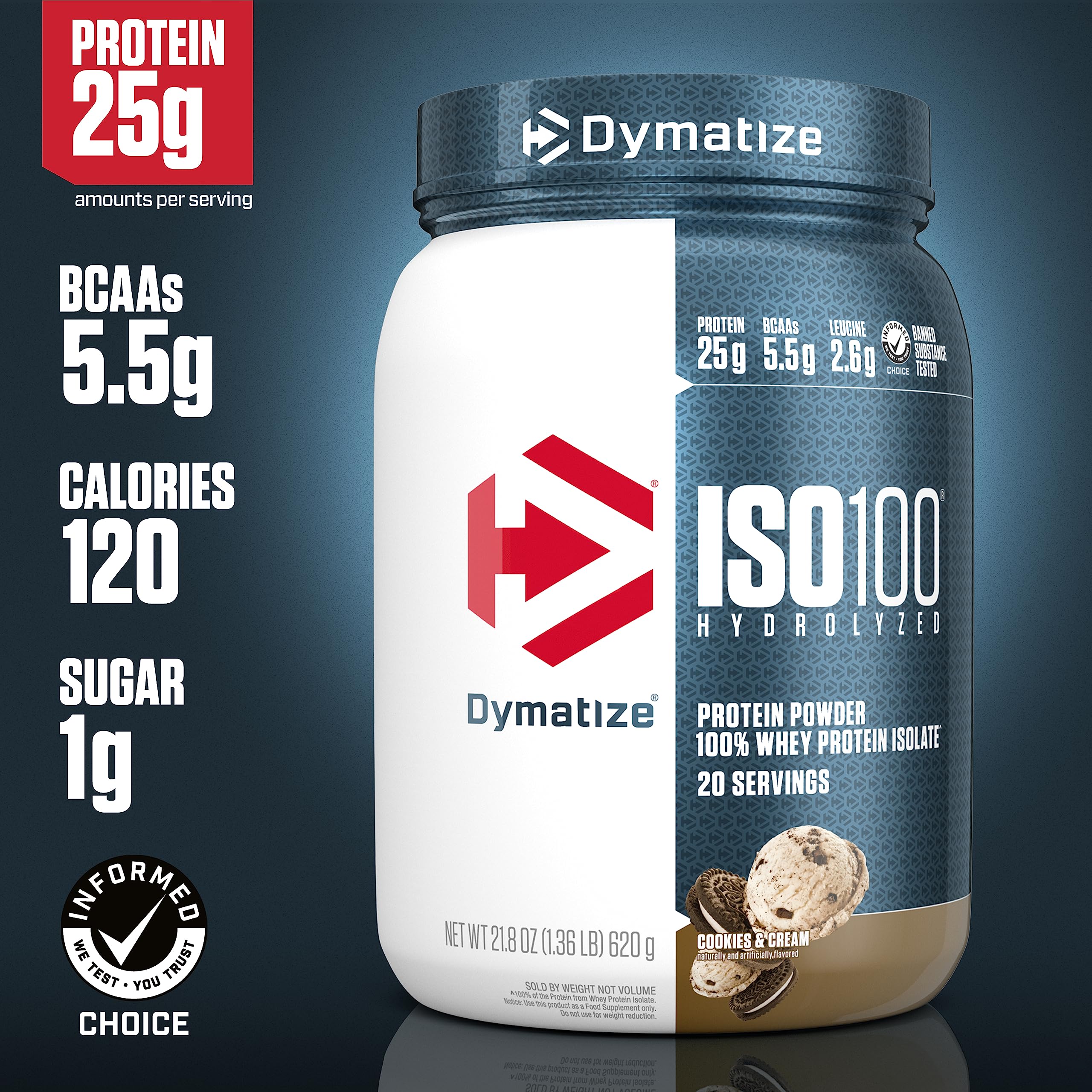 Dymatize ISO100 Hydrolyzed Protein Powder, 100% Whey Isolate Protein, 25g of Protein Dymatize uk supplements