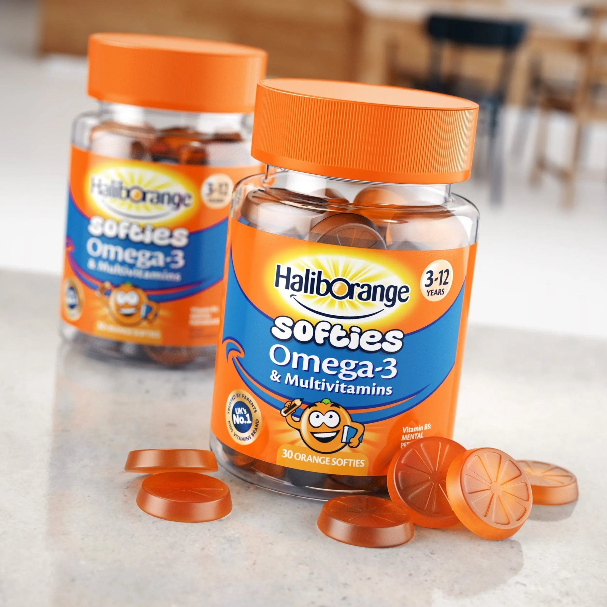 Haliborange Kids Vitamins Omega-3 and Multivitamin Orange Softies 30s Haliborange uk supplements