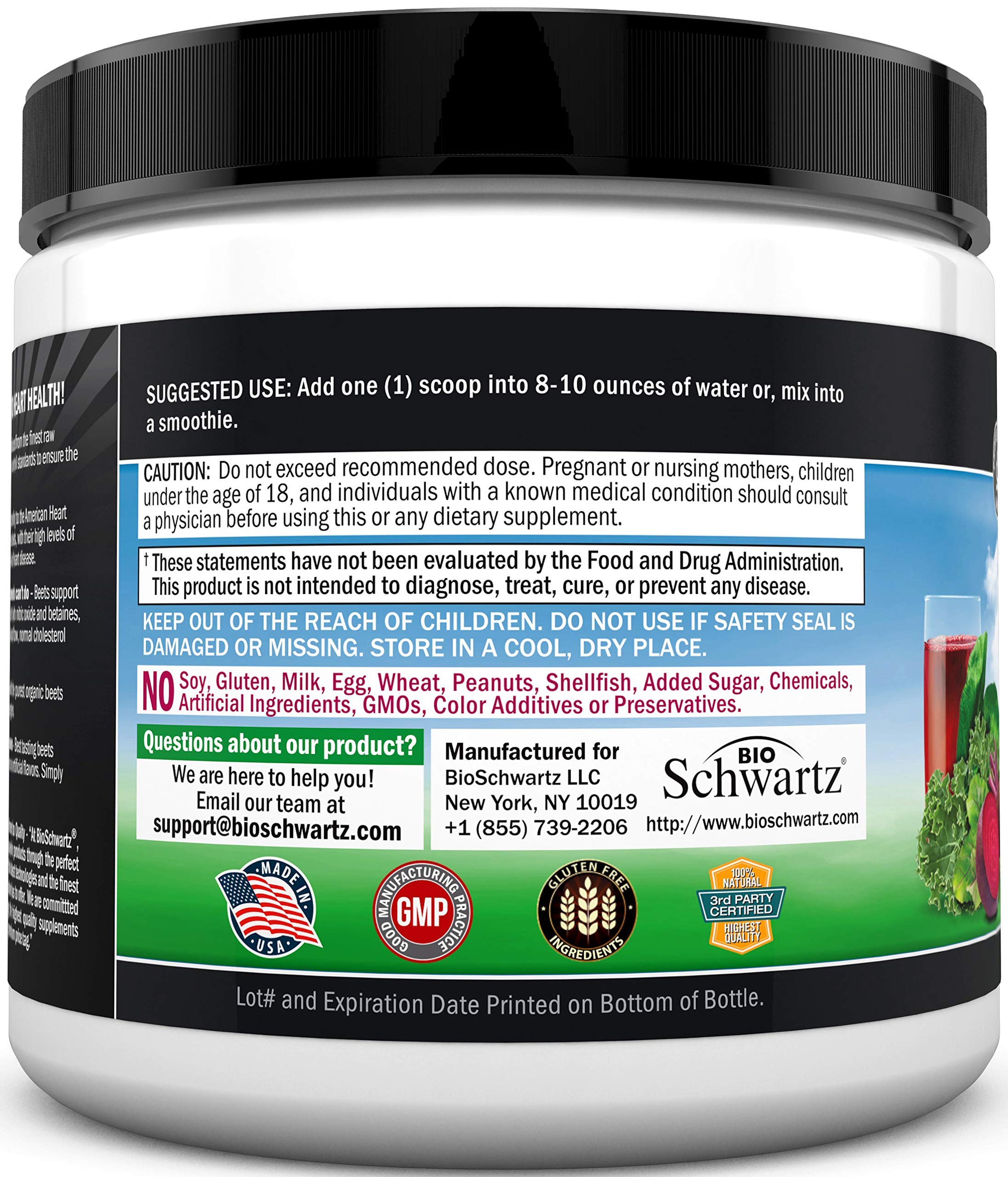 Beet Root Powder - Beets Superfood Supplement with Vitamin C Plus Organic Antioxidant BioSchwartz uk supplements