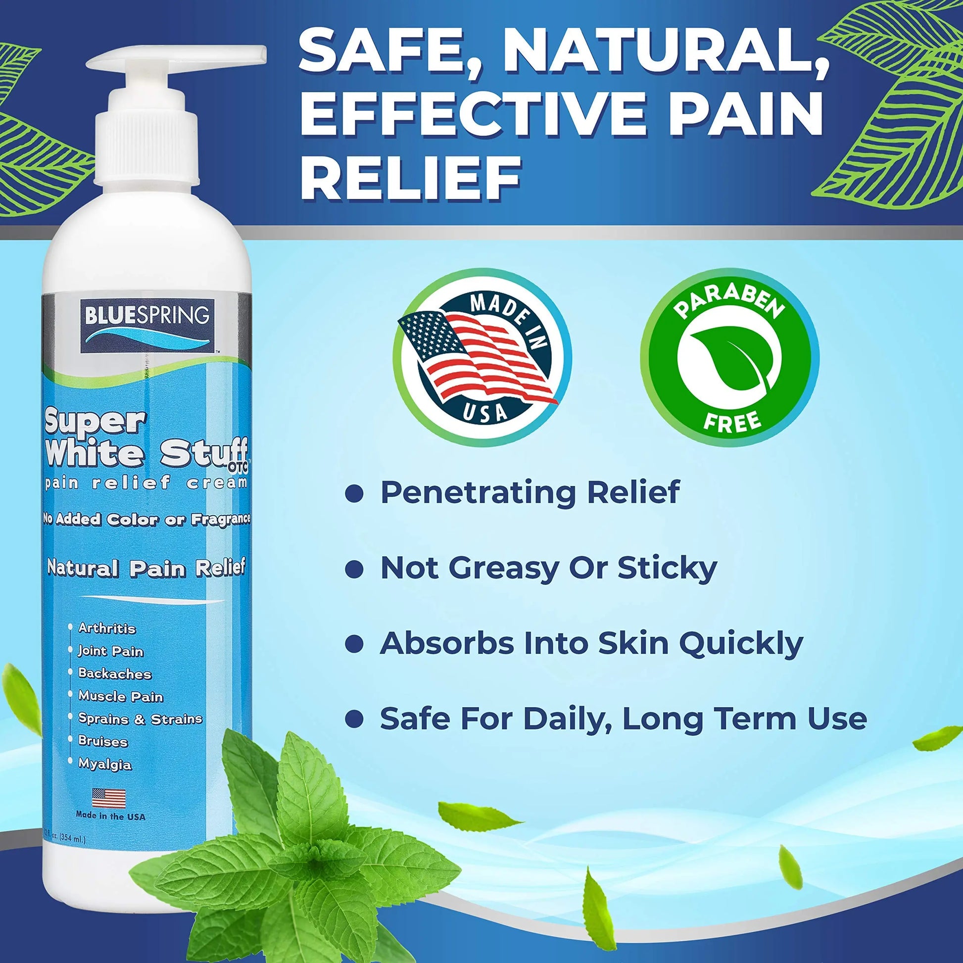 Emu Therapy Super White Stuff OTC 12-oz. Pump Bottle - Natural, Made in USA, Paraben-Free, Works in As Little As 5 Minutes for Joint/Muscle Pain, Backaches, Sprains/Strains, Bruises & More Emu Therapy uk supplements