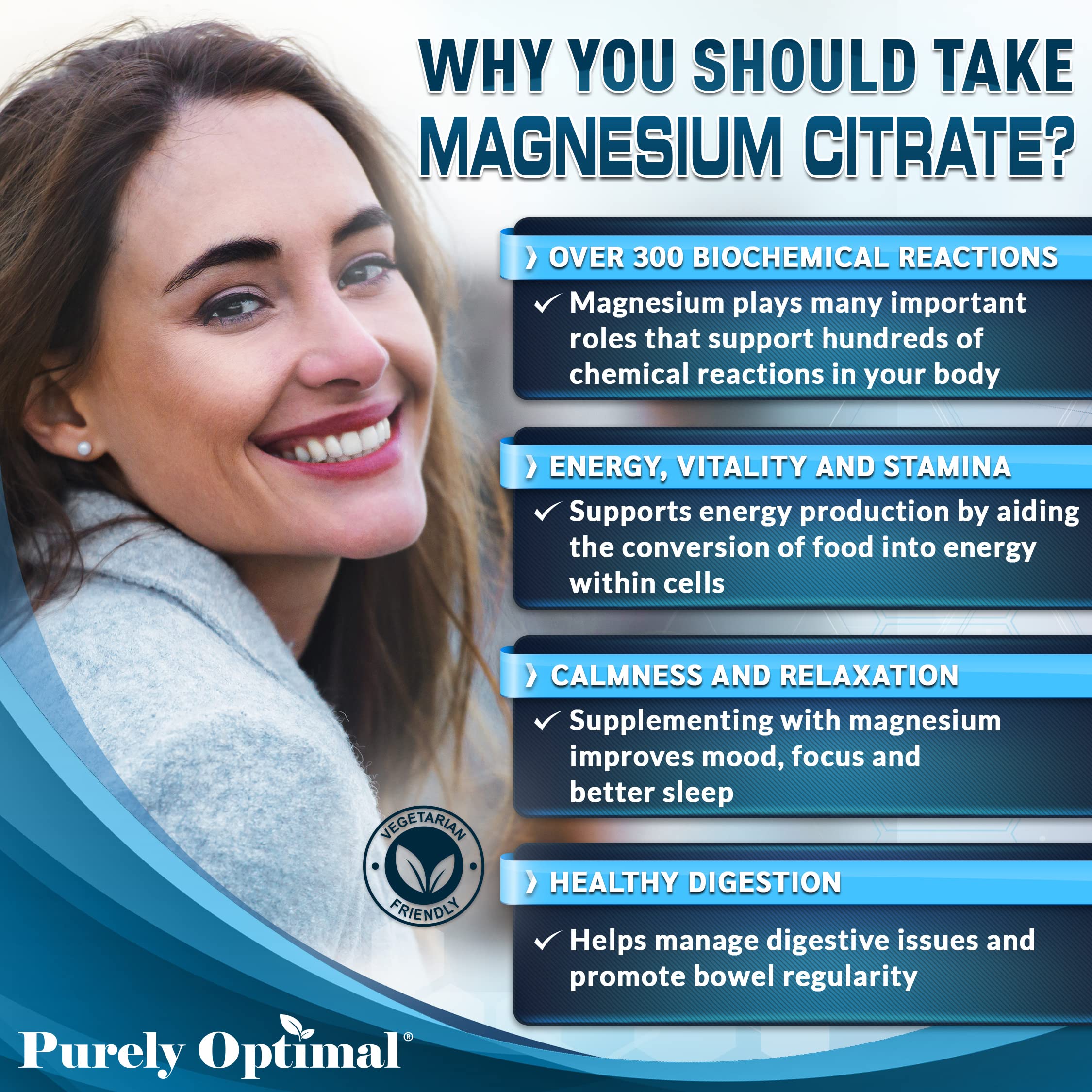 Premium Magnesium Gummies Kids & Adults - Magnesium Citrate for Digestion Support Purely Optimal uk supplements