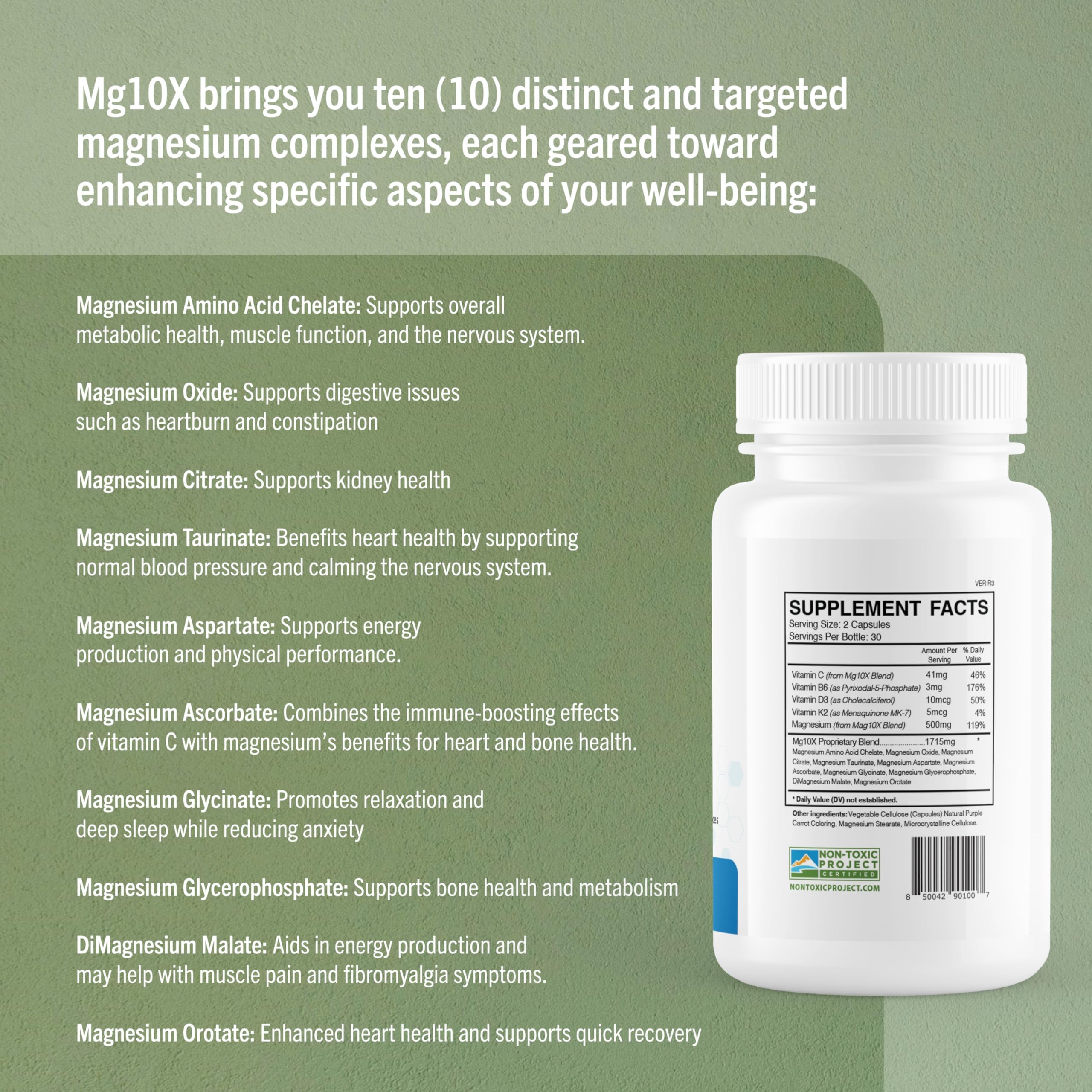 True Cellular Formulas Mg10X Multi-System Magnesium | Supplement to Support Sleep - 60 Capsules | Enhanced Sleep, Immune System & Metabolic Support | Includes Magnesium Glycinate, Citrate and More True Cellular Formulas uk supplements