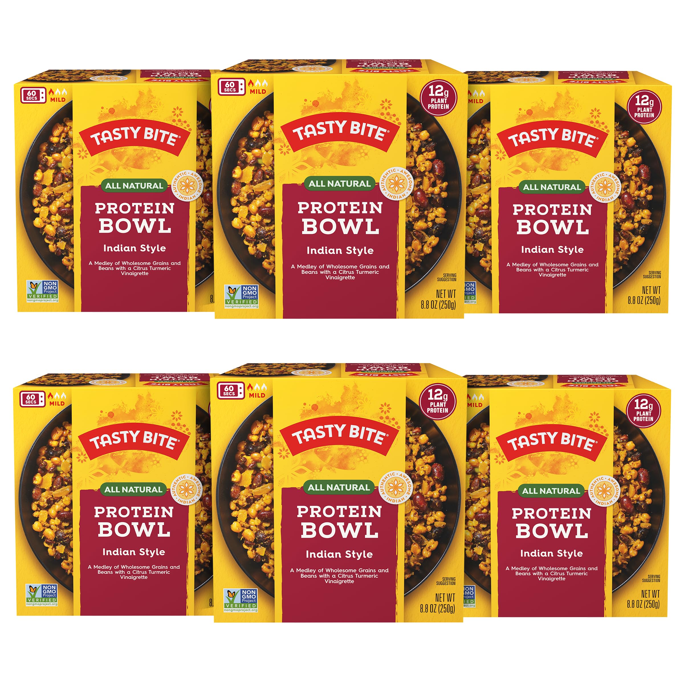 TASTY BITE Indian Protein Bowl, 8.8 Ounce, Pack of 6, Ready to Eat, Microwaveable TASTY BITE uk supplements