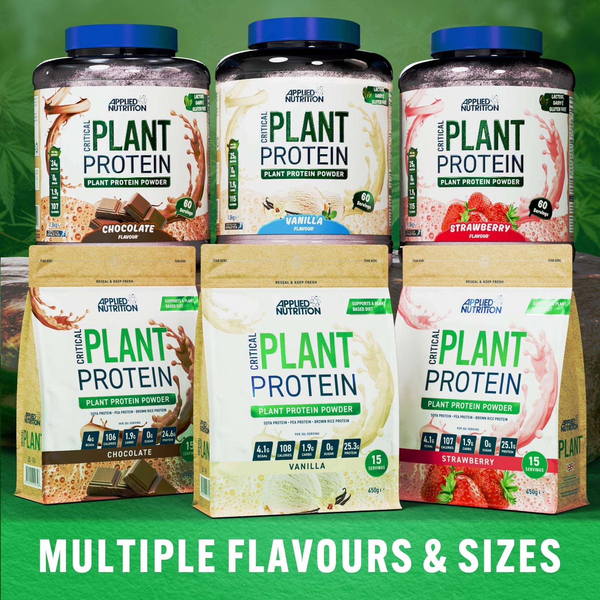 Applied Nutrition Plant Protein Powder – Critical Plant Vegan Protein Shake with SOYA, Pea, Brown Rice Proteins Applied Nutrition uk supplements