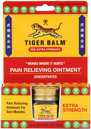 Tiger Balm Pain Relieving Ointment, Extra Strength, 0.63 Ounces (Pack of 3) Tiger Balm uk supplements