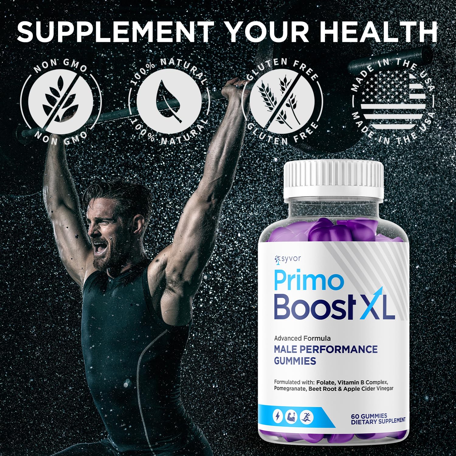 (2 Pack) Primo Boost XL Gummies, Official Primo Boost XL Gummys with All Natural Ingredients, Advanced PrimoBoost Health & Wellness Formula with Max Strength Active Lifestyle Vitamins (120 Gummies) Syvor uk supplements