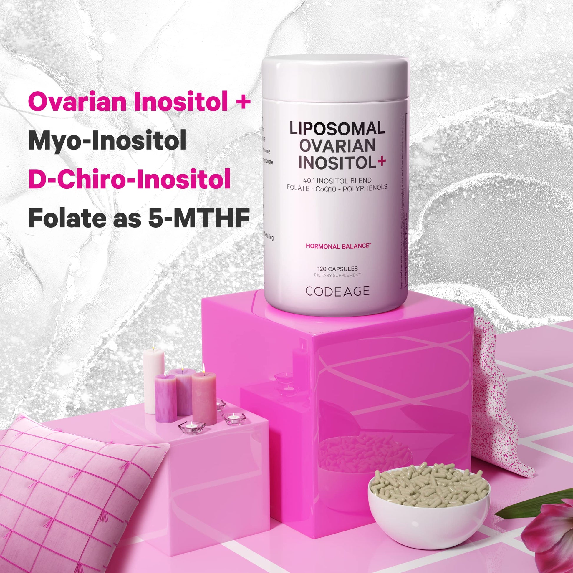 Codeage Liposomal Ovarian Inositol + Supplement - Myo-Inositol, D-Chiro-Inositol Codeage uk supplements