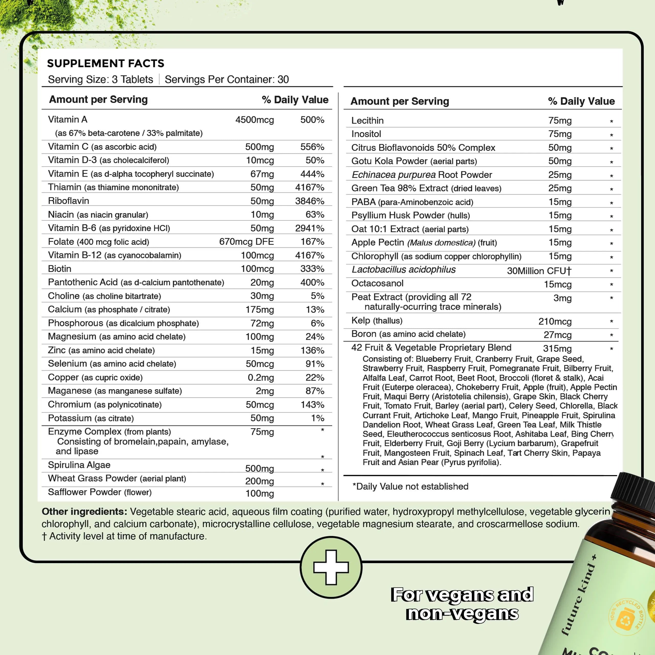 Future Kind Multivitamin Bundle - Vegan Complete Multivitamin and Vegan Essential Multivitamin - Vegan Vitamin B12, Omega 3, and Vitamin D3 - Complete Multivitamin, 42 Vitamins in 1 for Men and Women Future Kind uk supplements