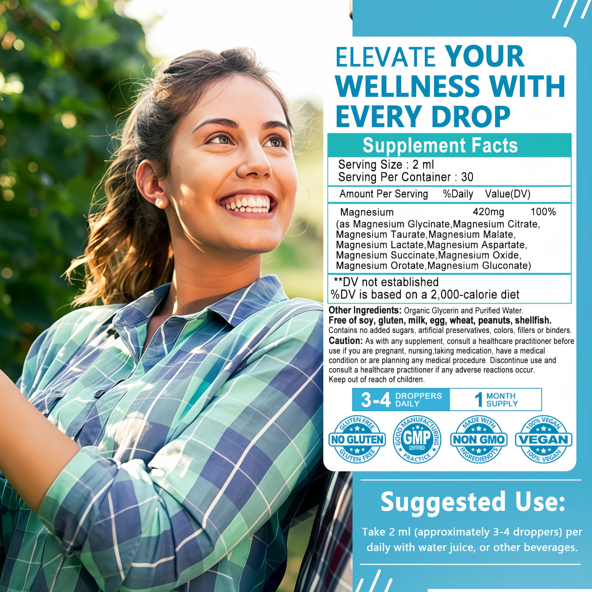 High Absorption Magnesium Complex Drops | 10-in-1 Liquid Magnesium Complex for Women & Men with Glycinate,Citrate,Taurate | for Stress Relief,Sleep,Heart Health | Vegan,Non-GMO,Fast-Acting Formula JINGYAT uk supplements