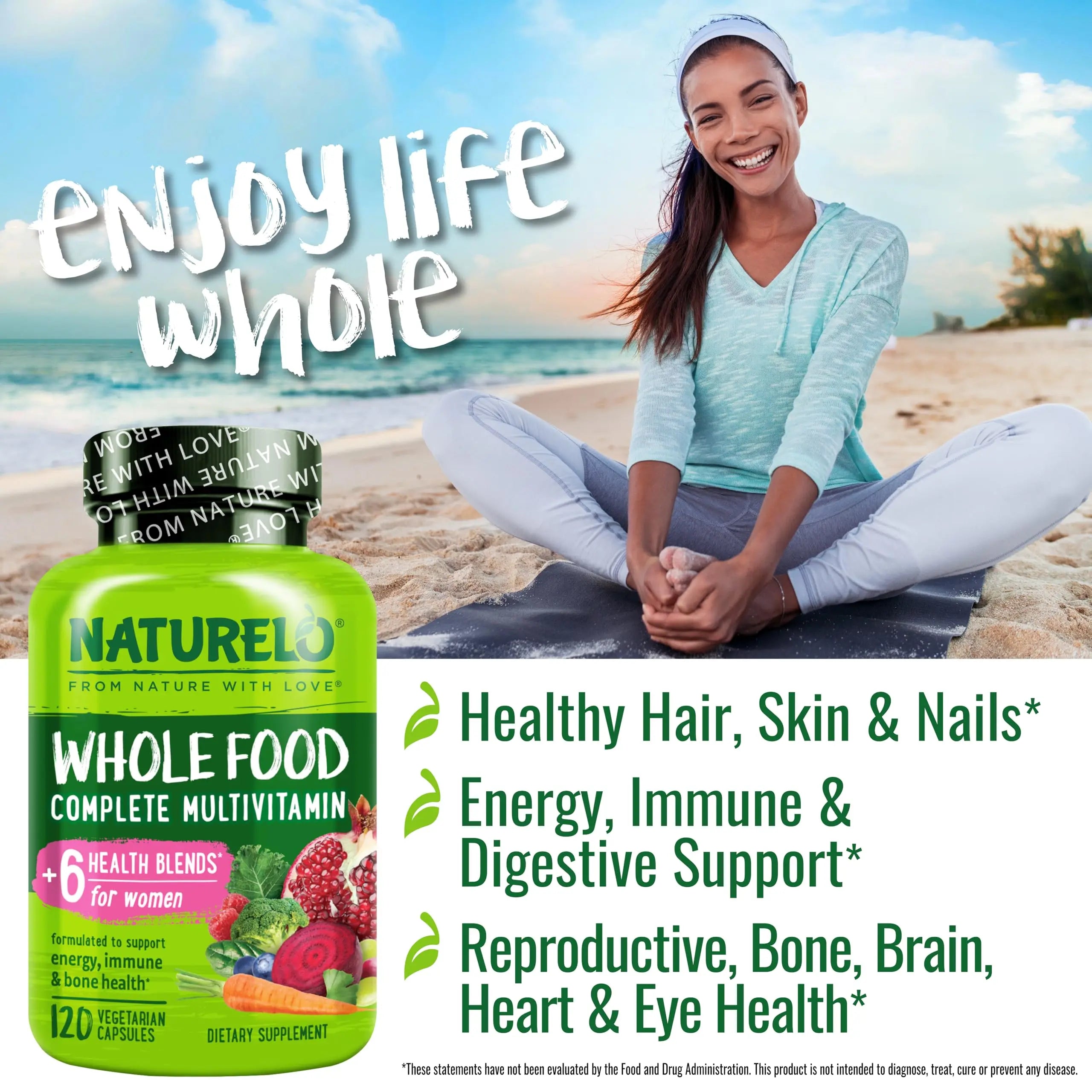 NATURELO Whole Food Multivitamin for Women - 120 Capsules and Whole Food Multivitamin for Men - 120 Capsules Bundle NATURELO uk supplements