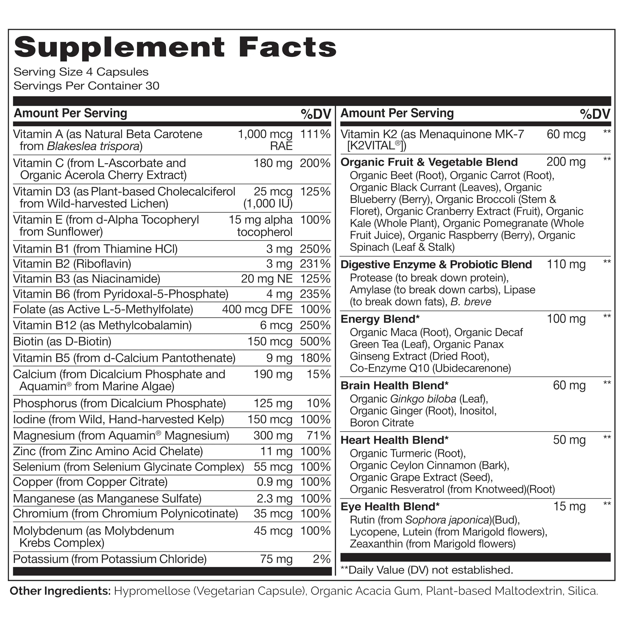 NATURELO Mens Multivitamins - Whole Food Multivitamin for Men with Vitamins, Minerals - 120 Vegetarian Capsules for Energy, Brain, Heart, Eye Health* NATURELO uk supplements