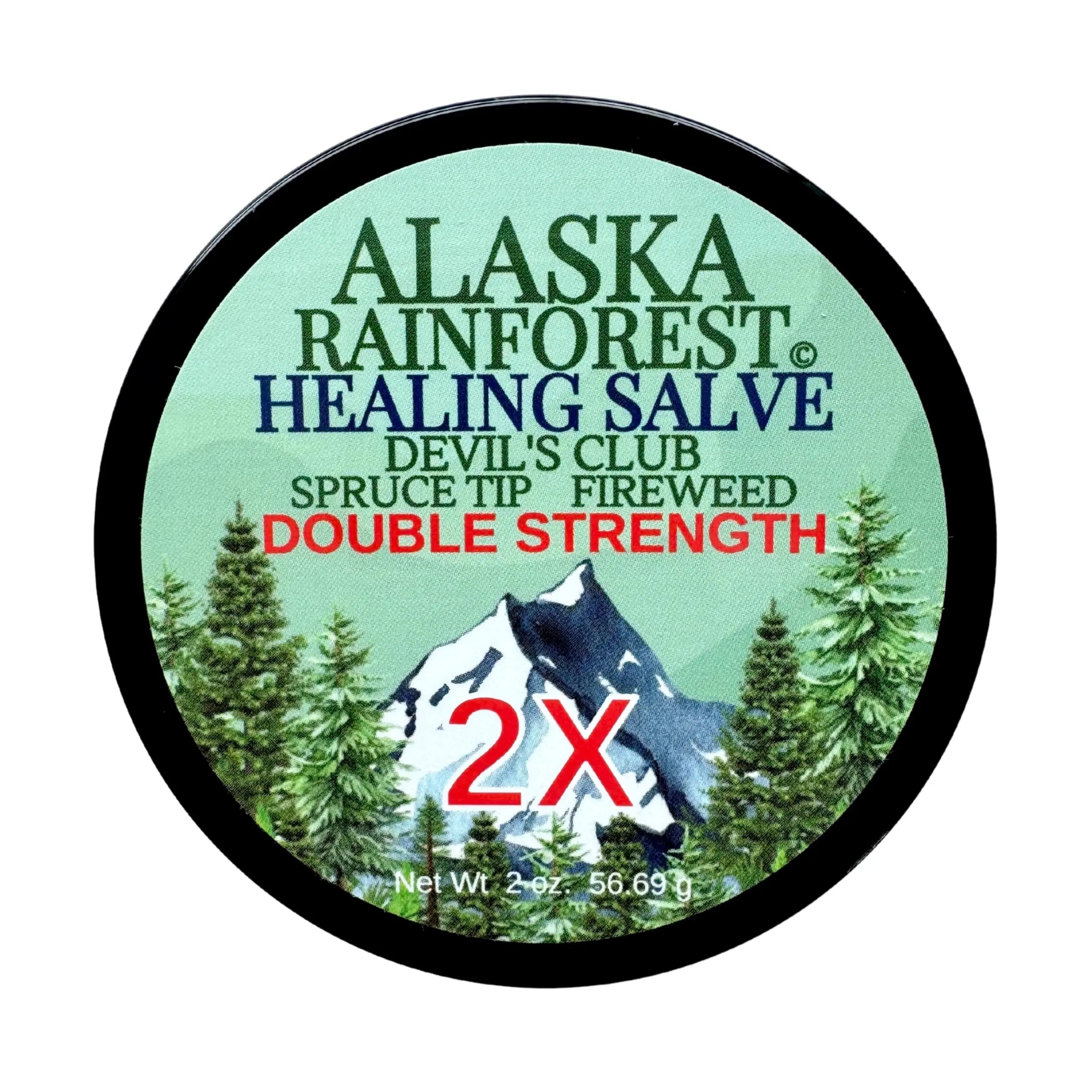 Snowy Summit Alaska Rainforest 2X Salve - Salve for Dry Skin & Joint Relief - Natural Super Salve for Soothing Skin with Gentle Aroma - Body & Hand Salve - Muscle Rub with Alaskan Devil’s Club Oil Snowy Summit uk supplements