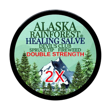 Snowy Summit Alaska Rainforest 2X Salve - Salve for Dry Skin & Joint Relief - Natural Super Salve for Soothing Skin with Gentle Aroma - Body & Hand Salve - Muscle Rub with Alaskan Devil’s Club Oil Snowy Summit uk supplements
