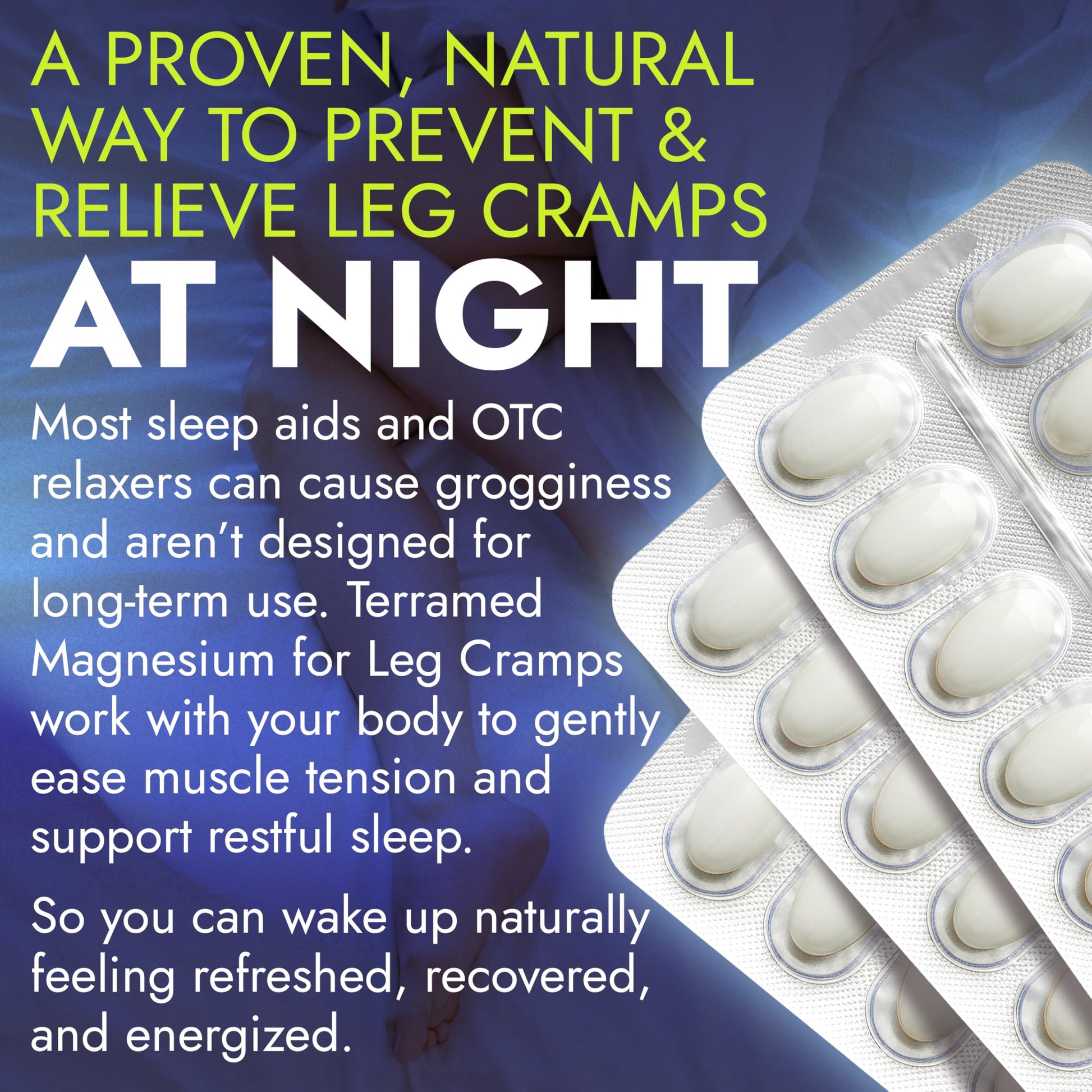 Leg Cramp Relief Pills | Pain Relief for Muscle Spasms, Soreness, & Foot and Calf Cramps | Homeopathic Medicine for Restless Legs Syndrome Relief (30 Pills) Terramed Just Think Comfort uk supplements