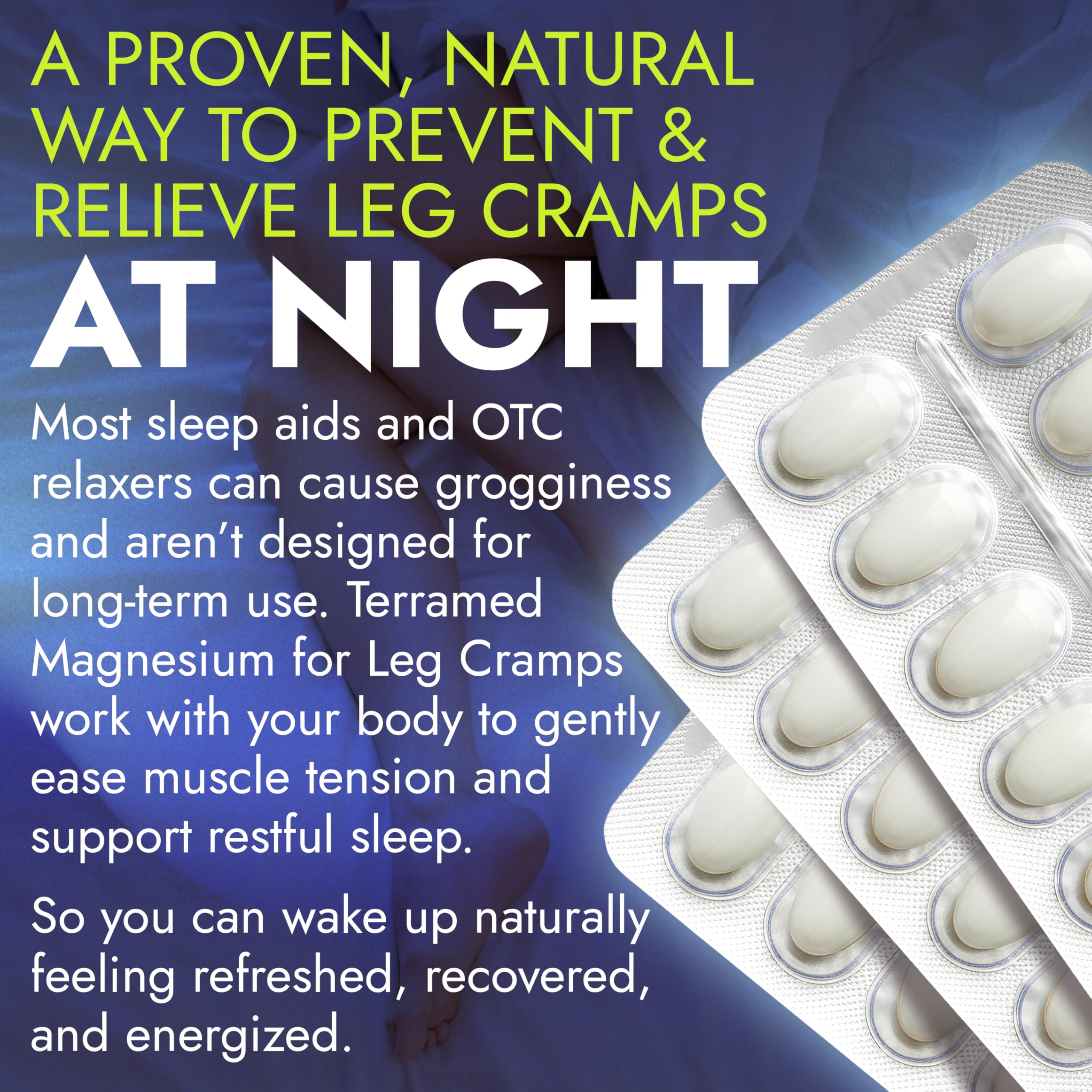 Leg Cramp Relief Pills | Pain Relief for Muscle Spasms, Soreness, & Foot and Calf Cramps | Homeopathic Medicine for Restless Legs Syndrome Relief (30 Pills) Terramed Just Think Comfort uk supplements