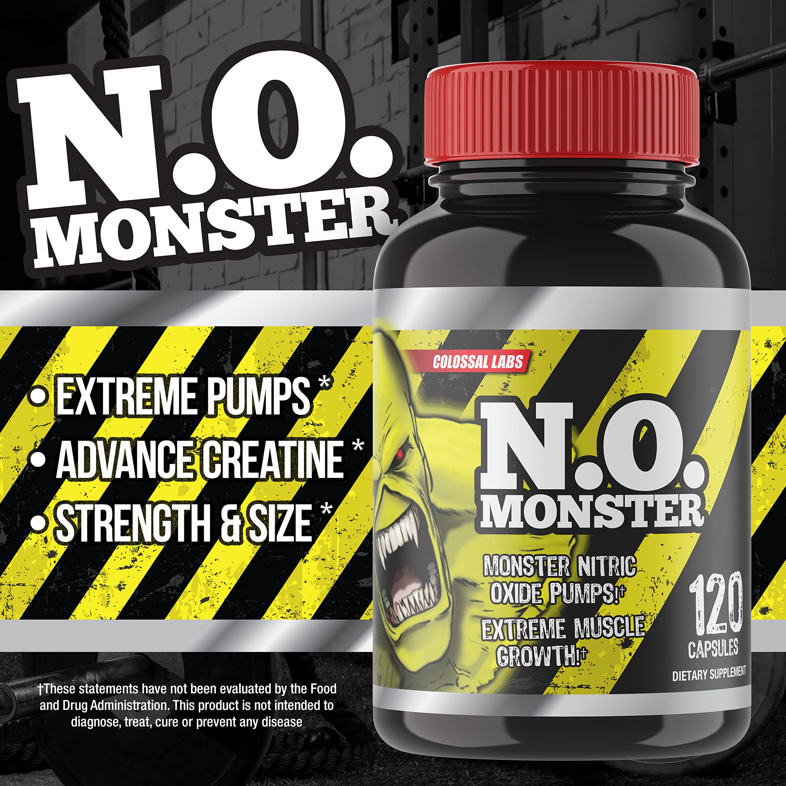 Colossal Labs Nitric Oxide Booster with L-Arginine, Extreme Pumps to Build Strength Goliath Labs uk supplements