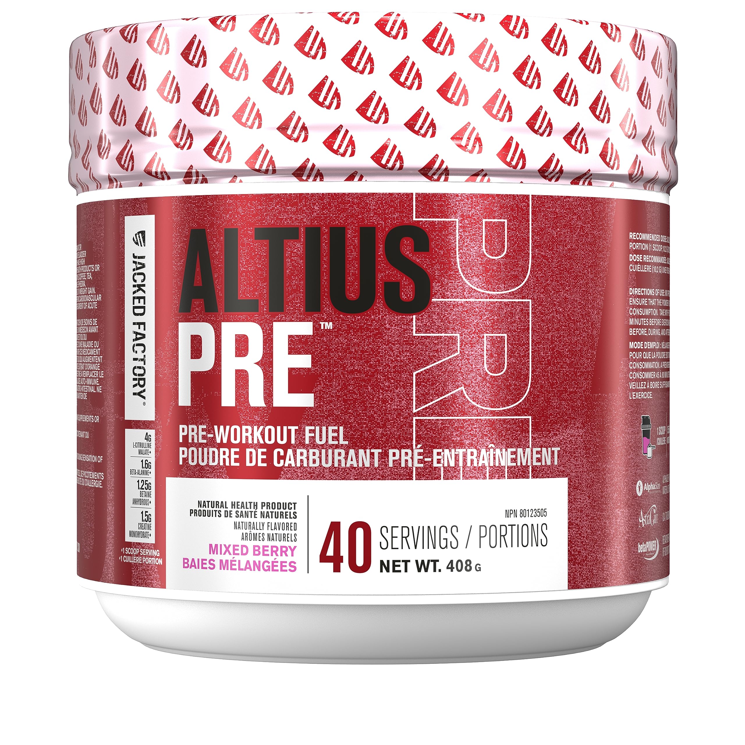 ALTIUS Pre-Workout Supplement - Naturally Sweetened - Clinically Dosed Powerhouse Jacked Factory uk supplements