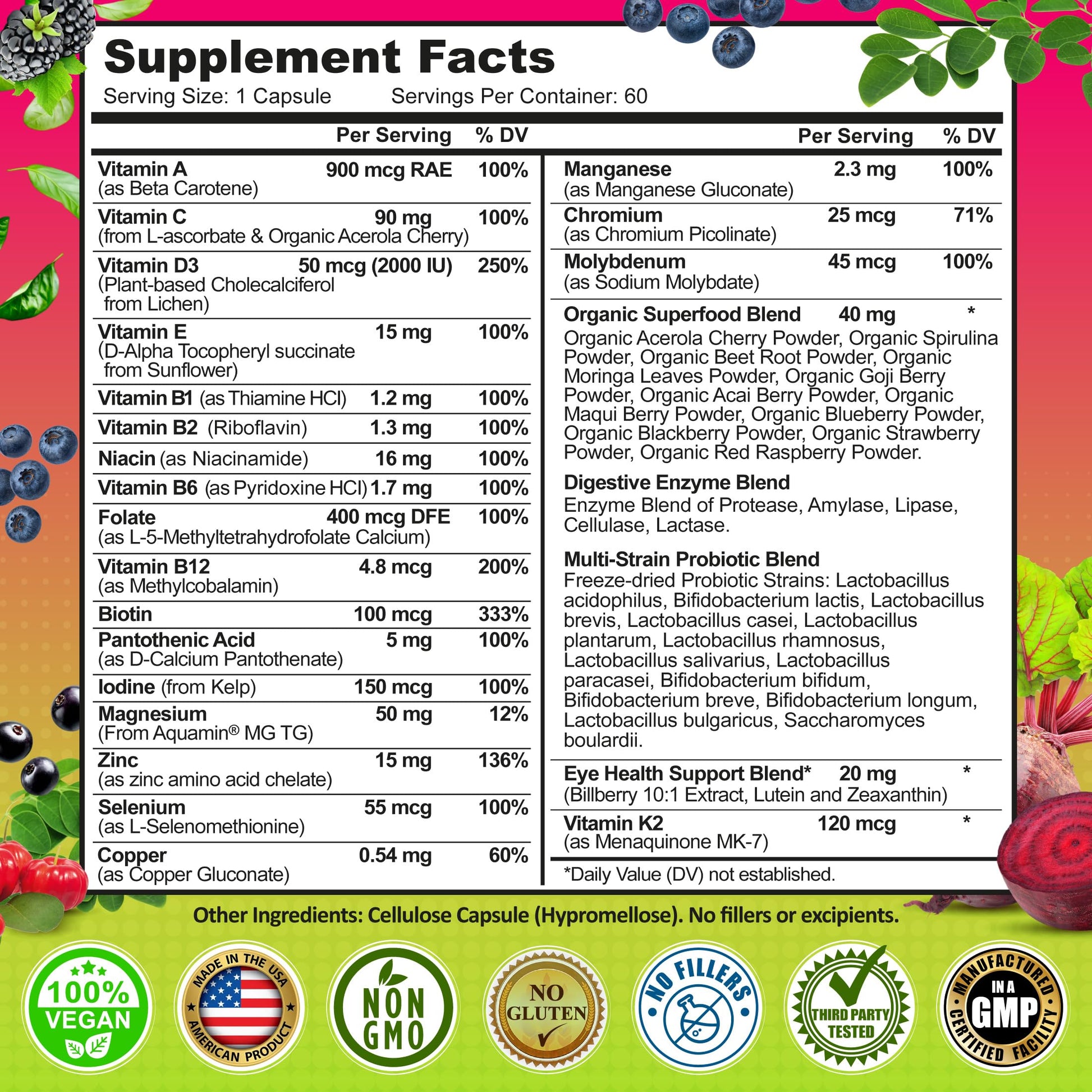 Women's Daily Multivitamin 50 Plus - Vegan Methylated Multivitamin for Women 50 and Over with Biotin, Organic Superfoods & Lutein SUPPLEMENTS STUDIO uk supplements