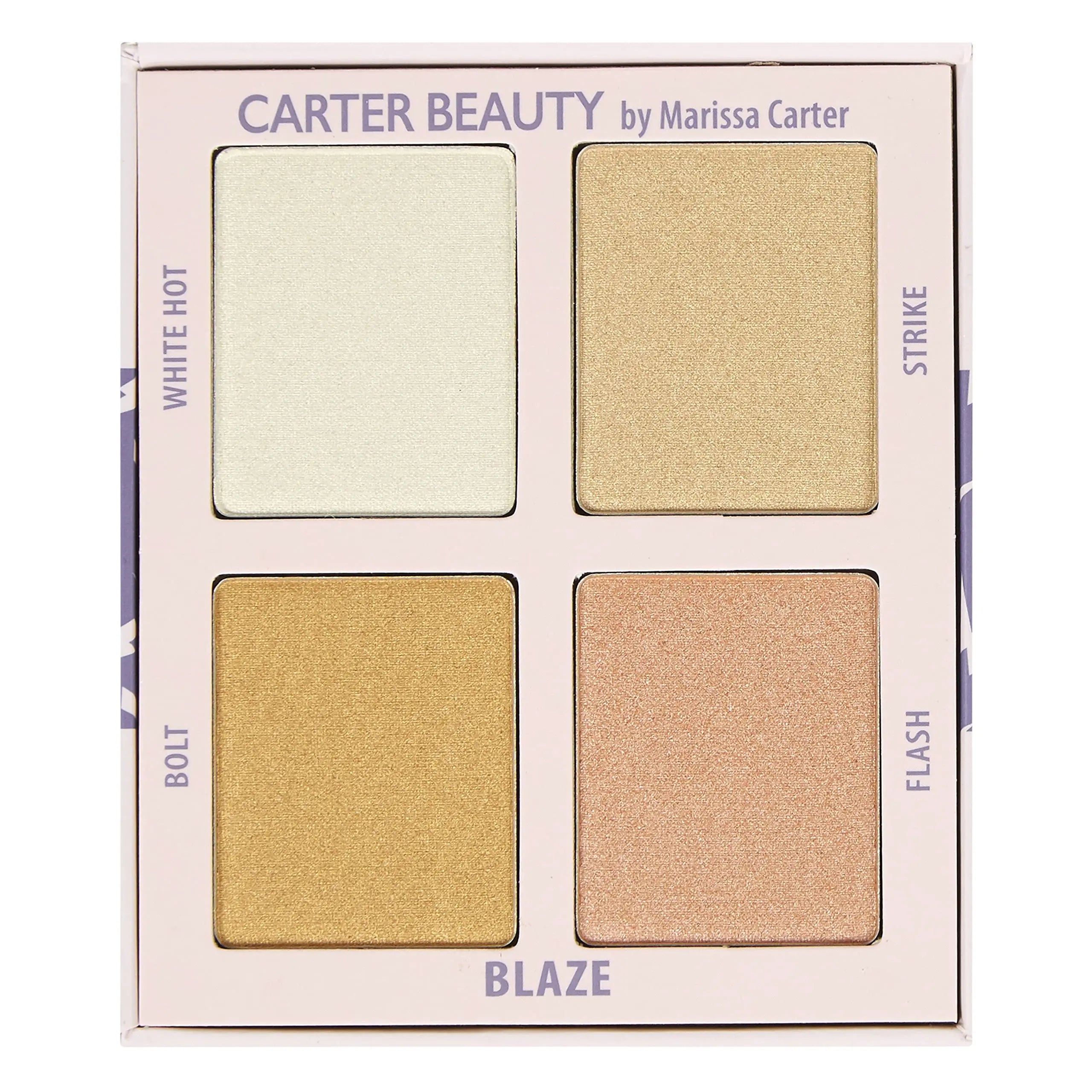 Carter Beauty By Marissa Carter Mini Highlighter Palette | Long Lasting Makeup | Shimmer & Matte Shades (Blaze) Carter Beauty uk supplements