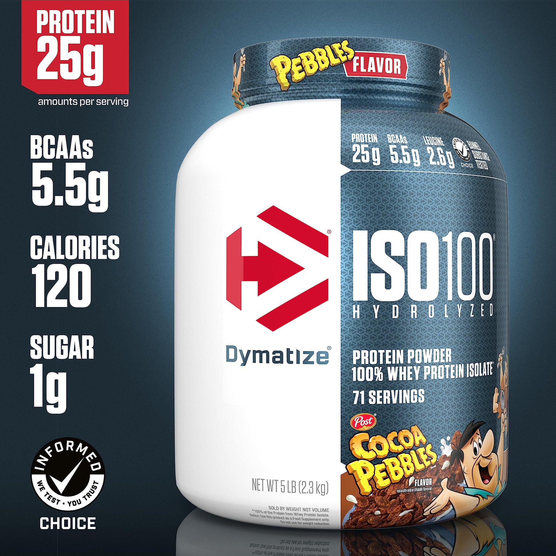 Dymatize ISO100 Hydrolyzed Protein Powder, 100% Whey Isolate, 25g of Protein, 5.5g Dymatize uk supplements