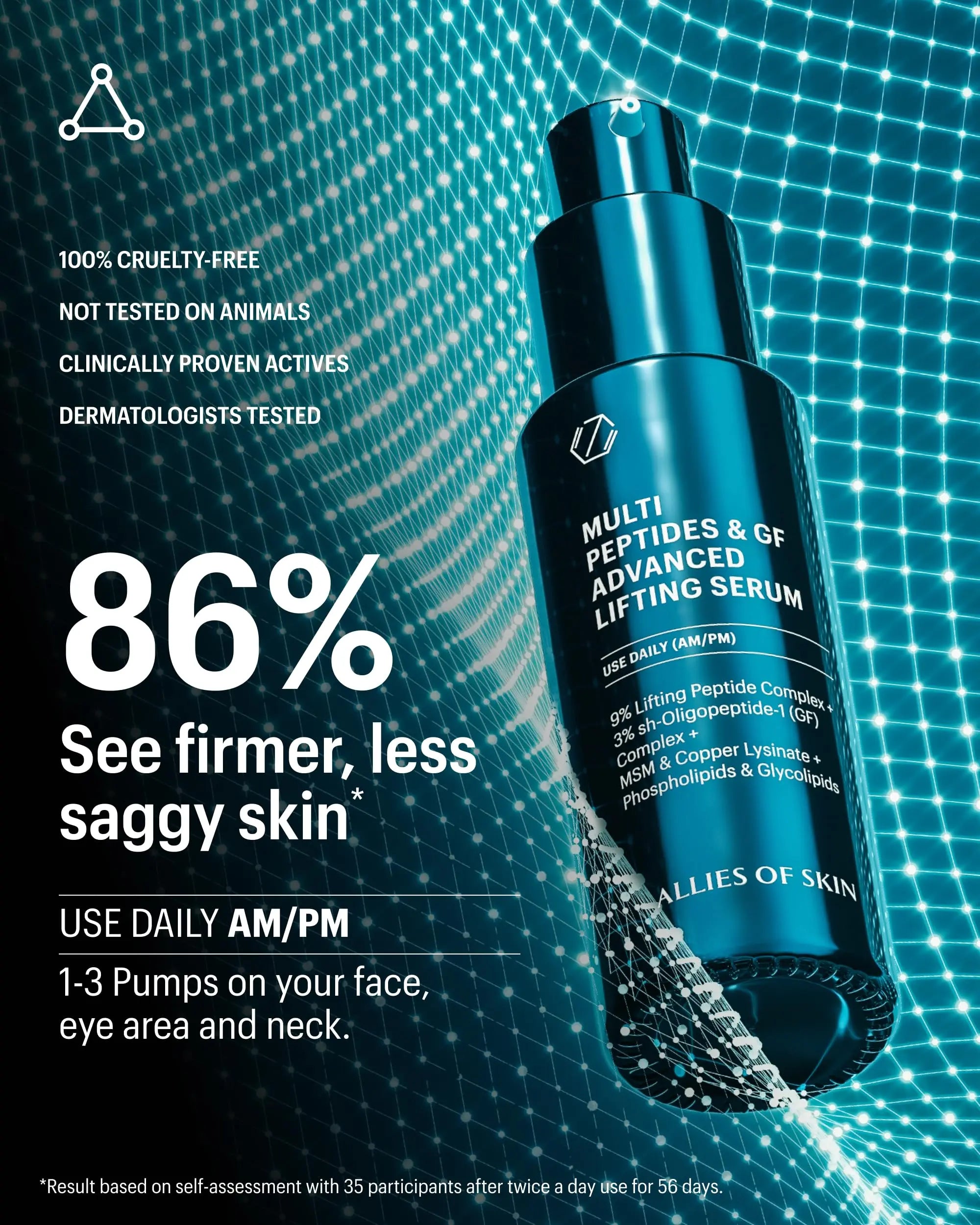 Allies of Skin Multi Peptides & Growth Factor Collagen Boosting Face Serum | Skin Tightening Anti-Aging Complex with 9% Peptides| Firms Sagging Skin & Visibly Reduces Wrinkles (1 oz) Allies of Skin uk supplements