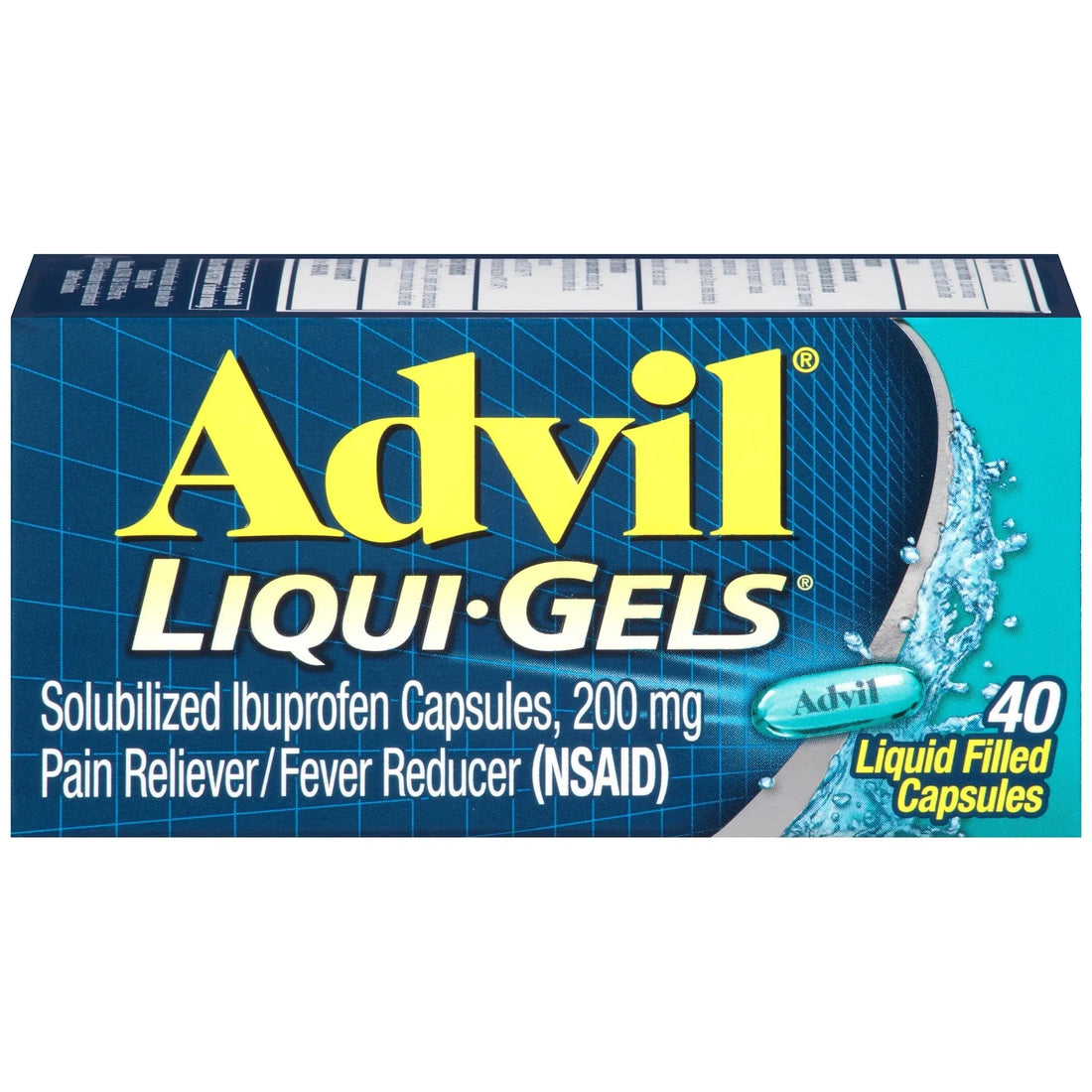 Advil Liqui-Gels Pain Reliever And Fever Reducer, Pain Medicine For Adults With Ibuprofen 200mg For Headache, Backache, Menstrual Pain And Joint Pain Relief - 40 Liquid Filled Capsules Advil uk supplements