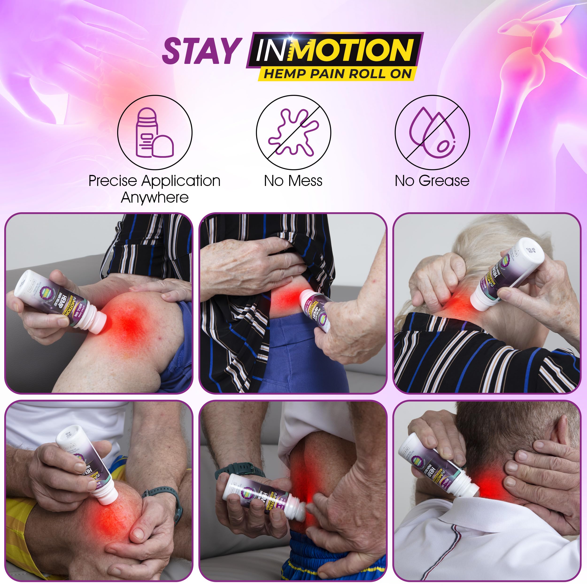 Inmotion Hemp Roll On for Pain Relief - Premium Ultra Strength Fast Acting, Long Lasting, Odorless Hemp Oil Roll On Pain Reliever for Joint, Muscle, & Back InMotion Hemp uk supplements