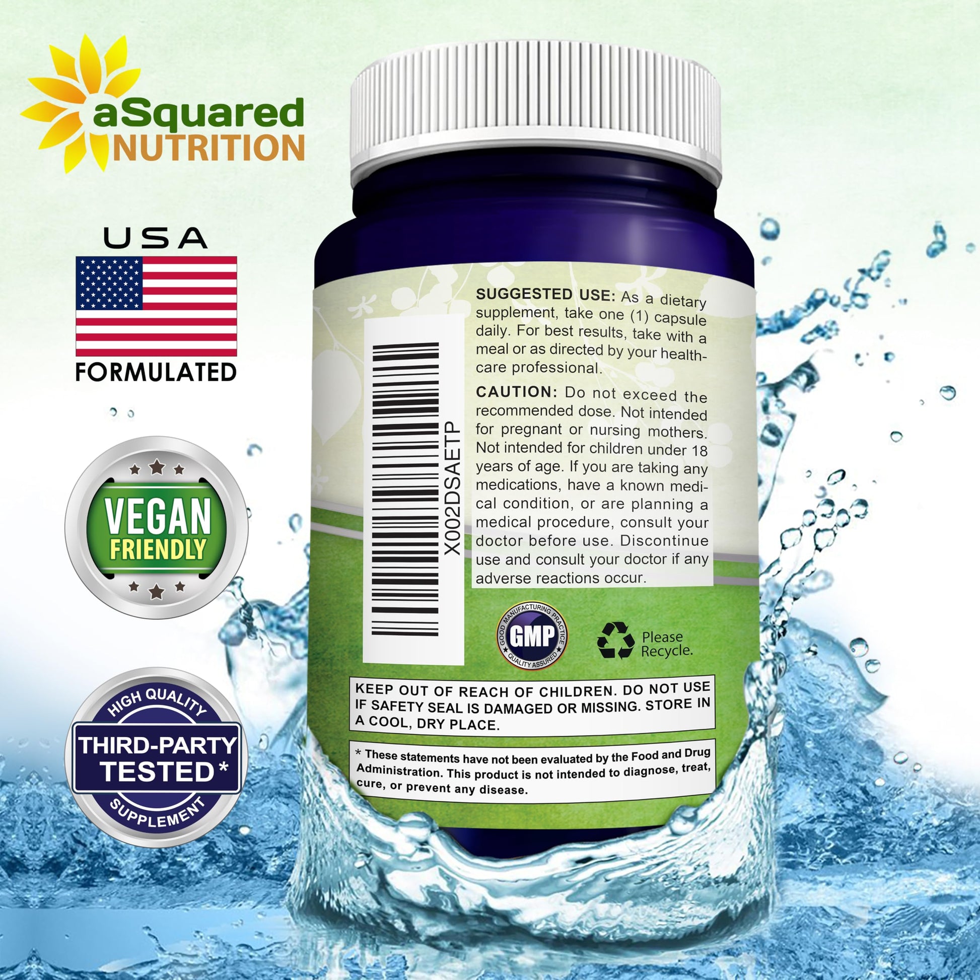 aSquared Nutrition Nicotinamide with Resveratrol - 120 Veggie Capsules - Vitamin B3 500mg (Niacinamide Flush Free) - Supplement Pills to Support NAD, Skin Cell Health & Energy aSquared Nutrition uk supplements