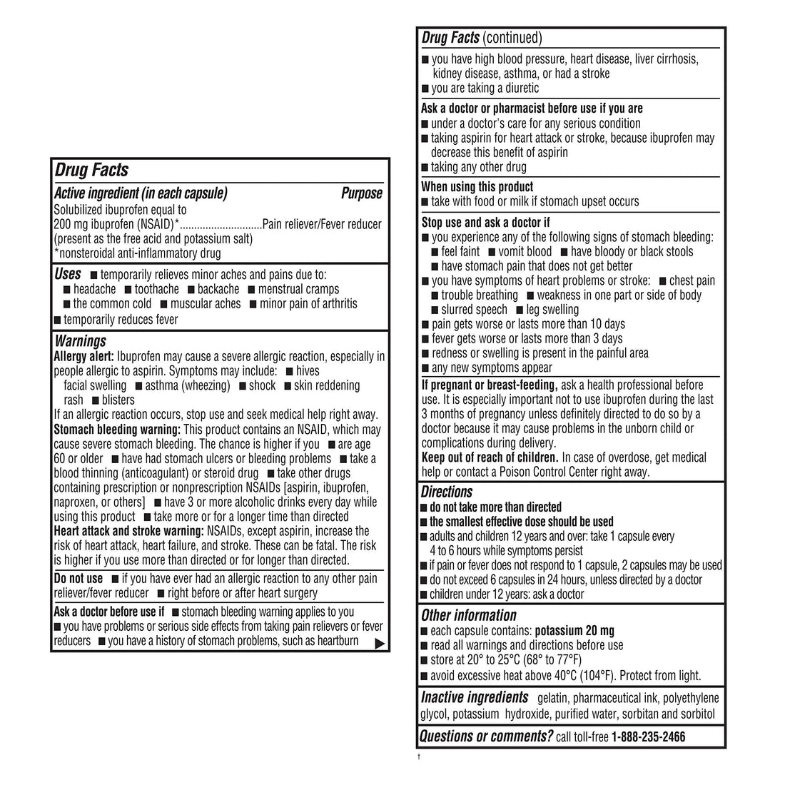 A+Health Dye-Free Ibuprofen 200 Mg Mini Softgels, Pain Reliever/Fever Reducer (NSAID), 180 Count A+Health uk supplements