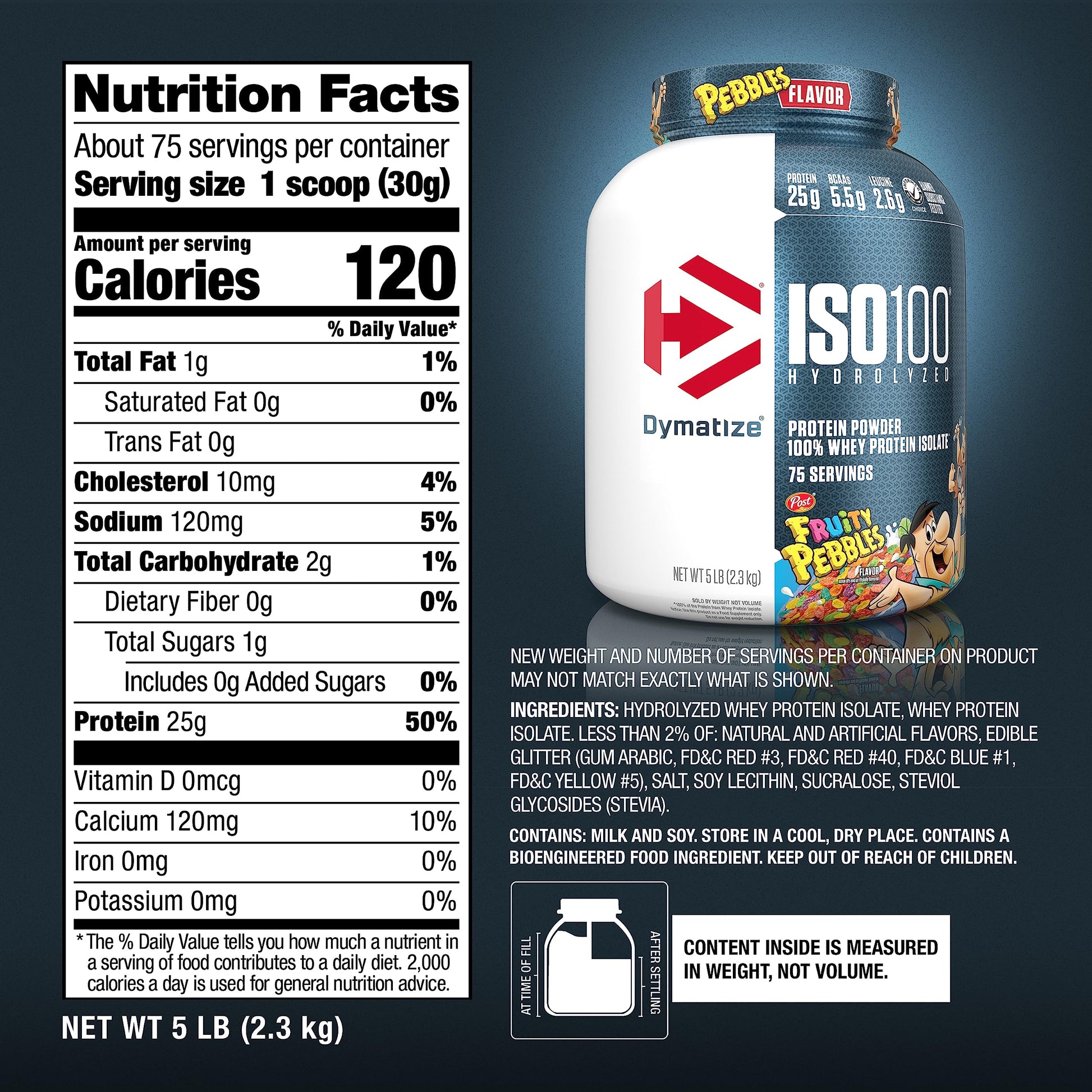 Dymatize ISO100 Hydrolyzed Protein Powder, 100% Whey Isolate, 25g of Protein, 5.5g Dymatize uk supplements