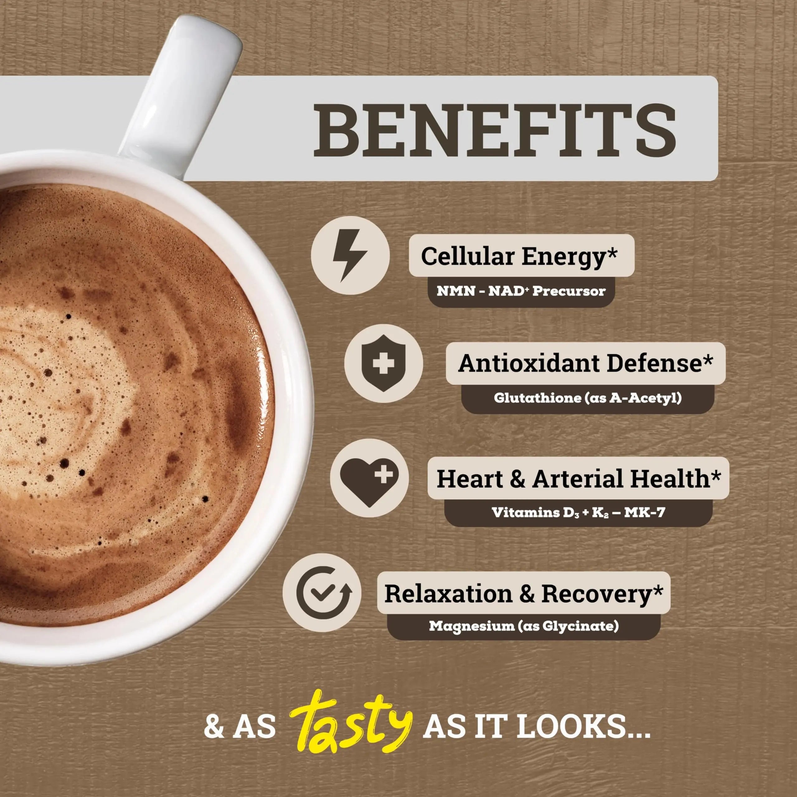 Black Forest Longevity Mix Liquid NAD+ Alternative Mocha Coffee 10-in-1 with NMN 250mg, Glutathione 250mg, TMG, Magnesium Glycinate, Vitamins D3 K2 C B12, High Polyphenol Cocoa, 30 Servings Black Forest uk supplements